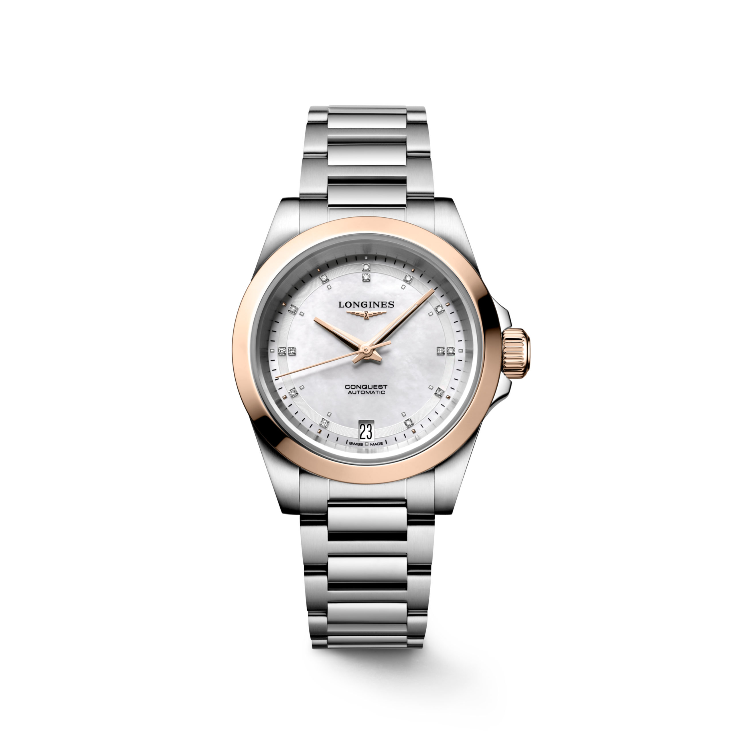 Longines CONQUEST Automatic Stainless steel and 18 karat pink gold cap 200 Watch - L3.430.5.87.6