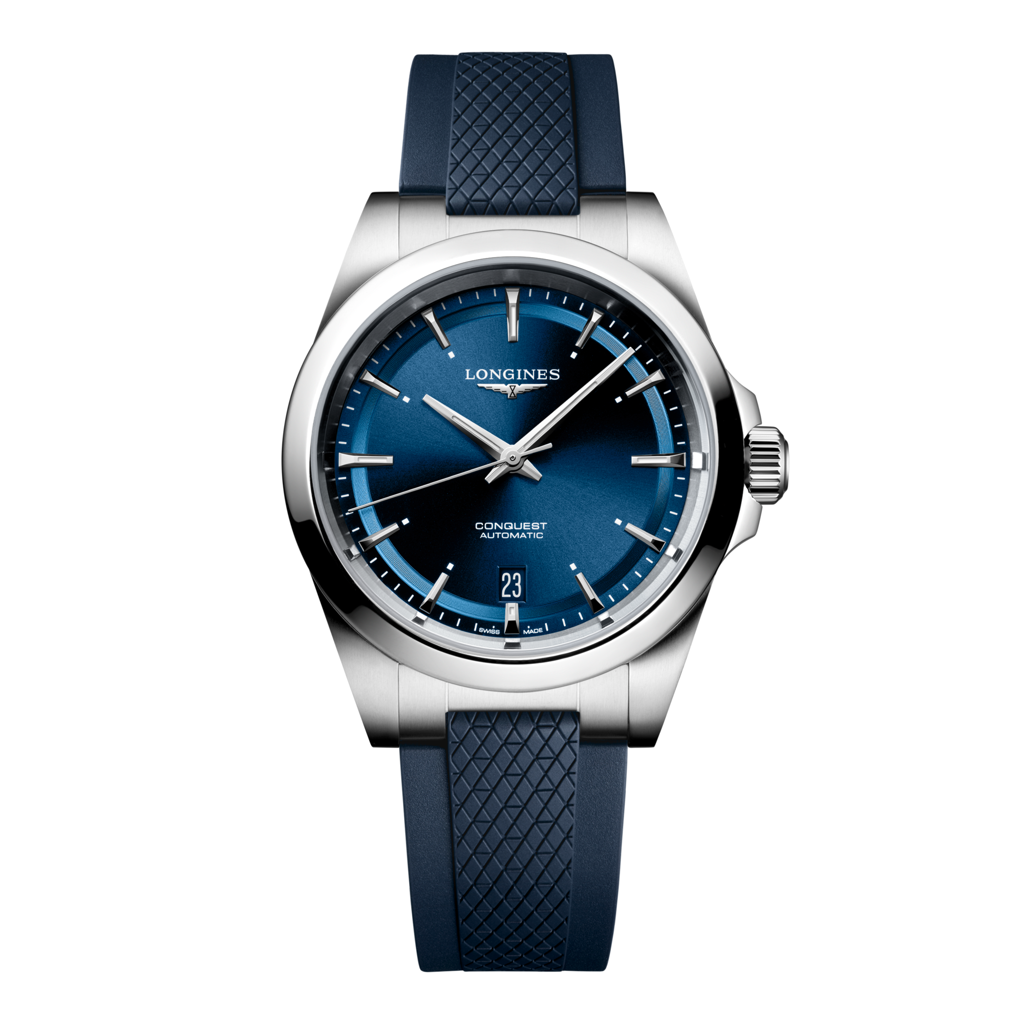ロンジン デイト ラウンド コンビ メンズ クォーツ 腕時計 LONGINES
