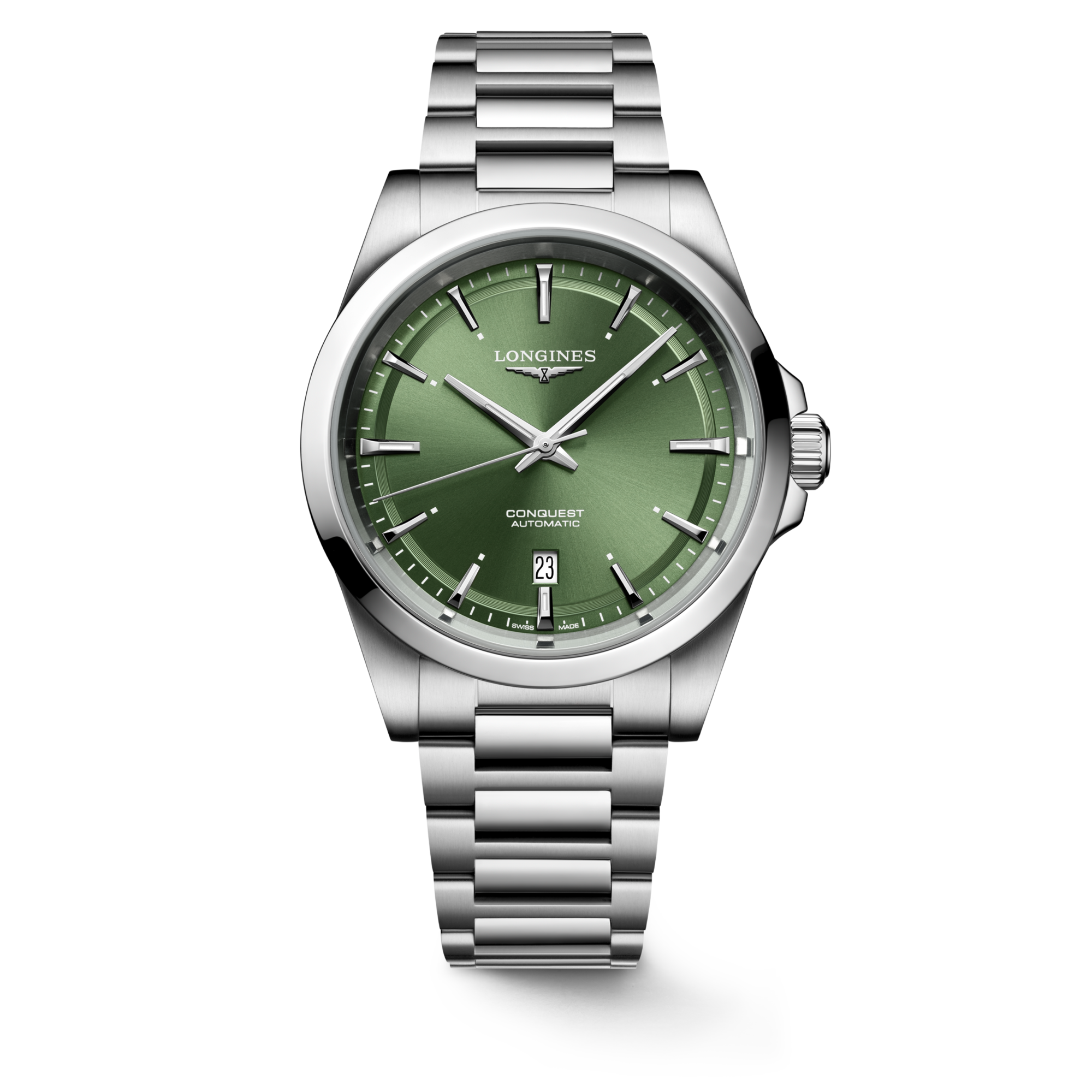 Conquest Automatic watch 41mm Sunray green, L38304026 Longines US