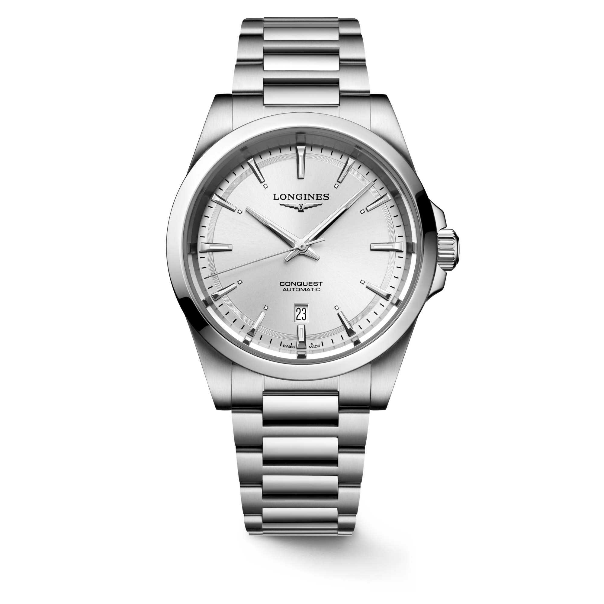 Longines steel watch hotsell