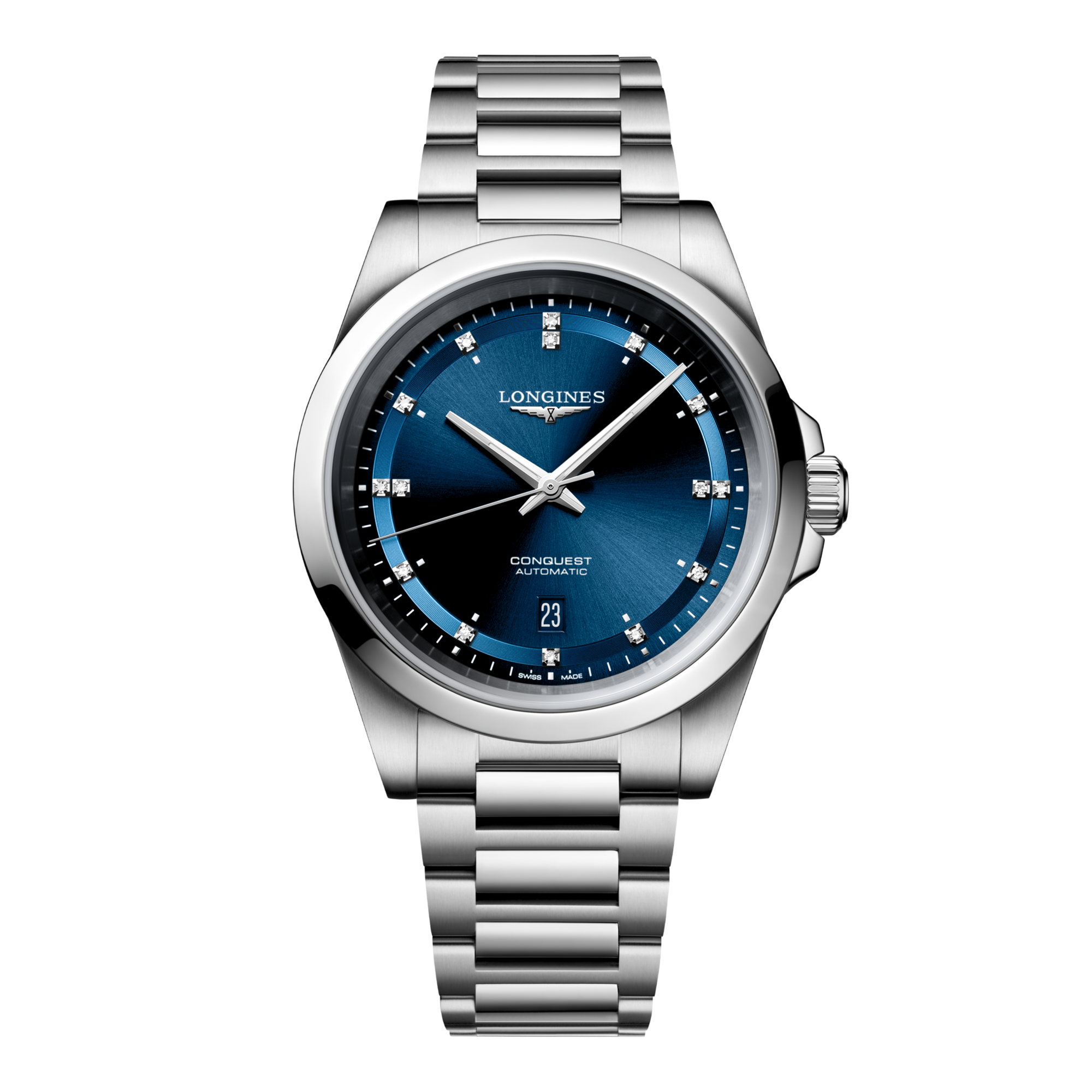 ‼️LONGINES ロンジン‼️コンクエストレディースクォーツ 腕時計　スイス製 コンクエスト クォーツ、ステンレススティール、シルバー
