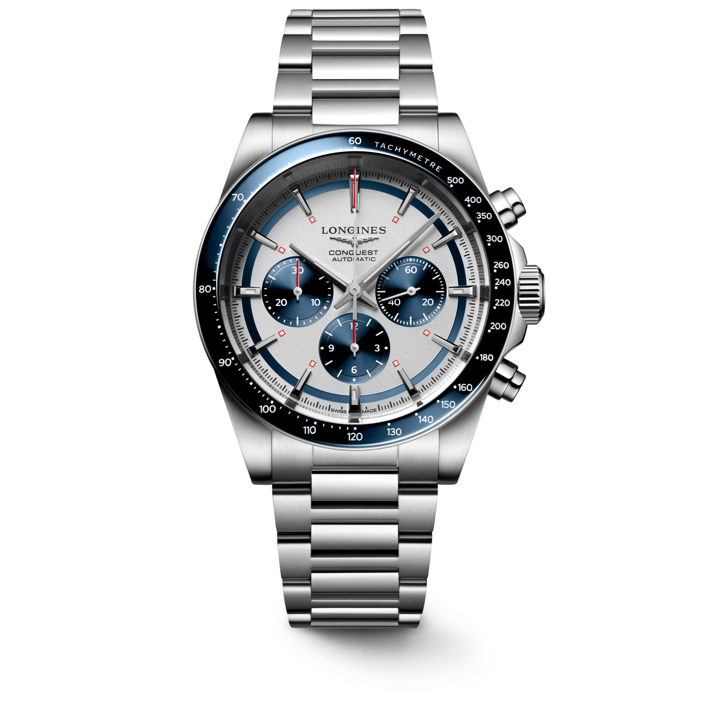 Longines CONQUEST Automatic Stainless steel and ceramic bezel Watch - L3.835.4.98.6