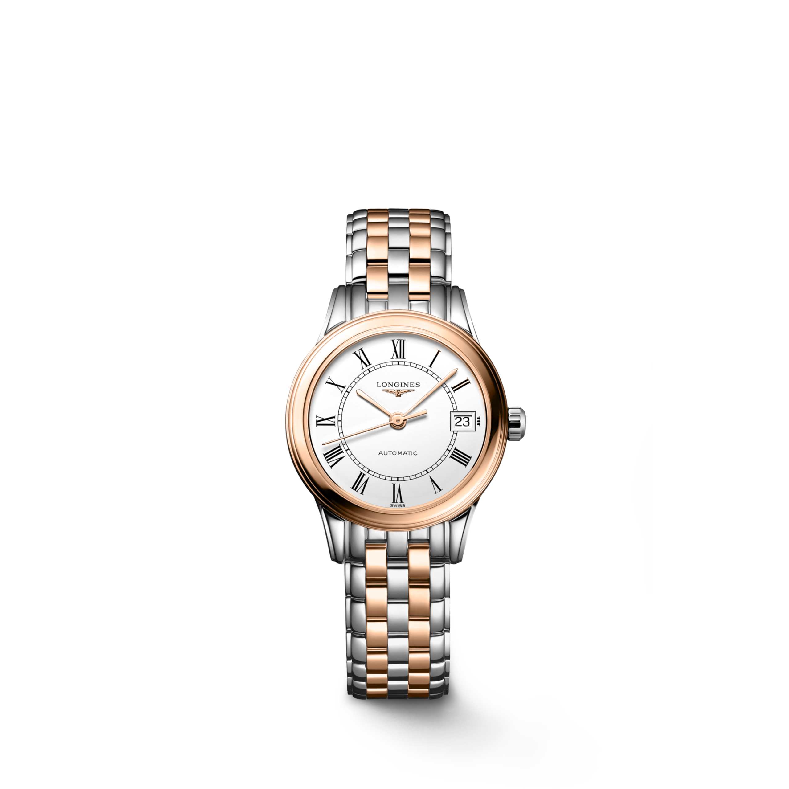 Longines FLAGSHIP CLASSIC automatic stainless steel and red pvd coating Watch - L4.274.3.91.7