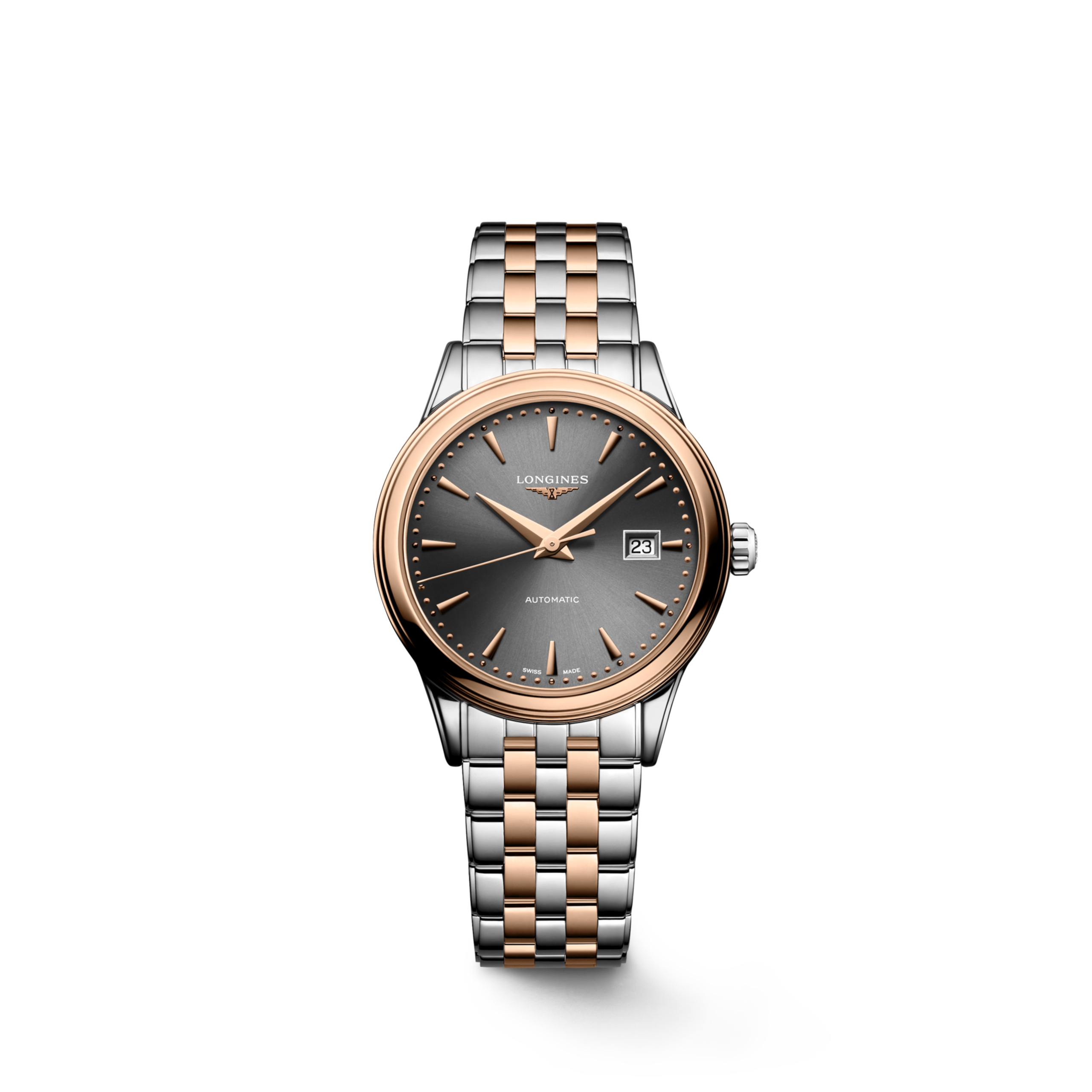 Longines FLAGSHIP CLASSIC automatic stainless steel and red pvd coating Watch - L4.374.3.78.7