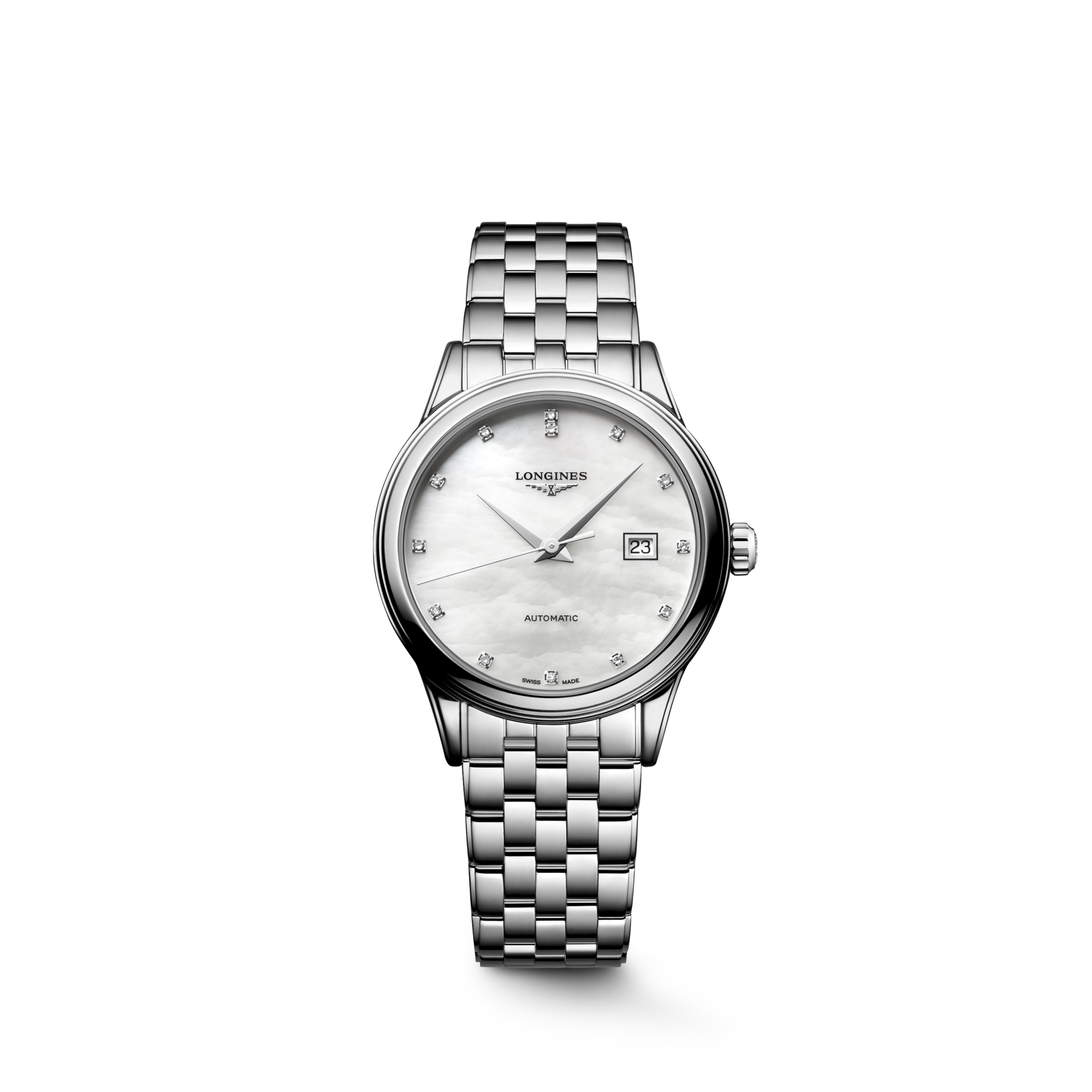 FLAGSHIP CLASSIC Automatic, Stainless Steel, White Mother-of-pearl