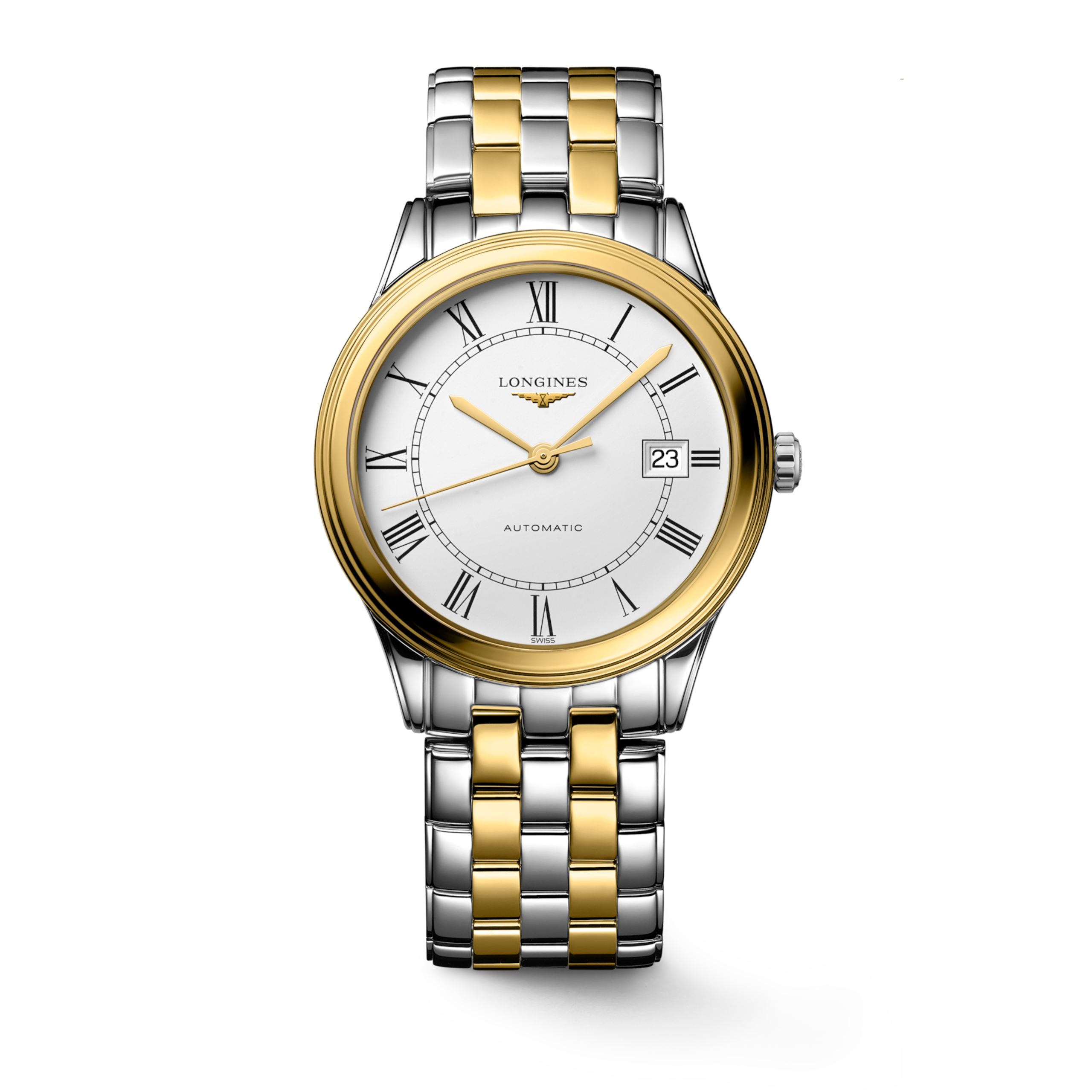 Longines FLAGSHIP CLASSIC automatic stainless steel and yellow pvd coating Watch - L4.974.3.21.7
