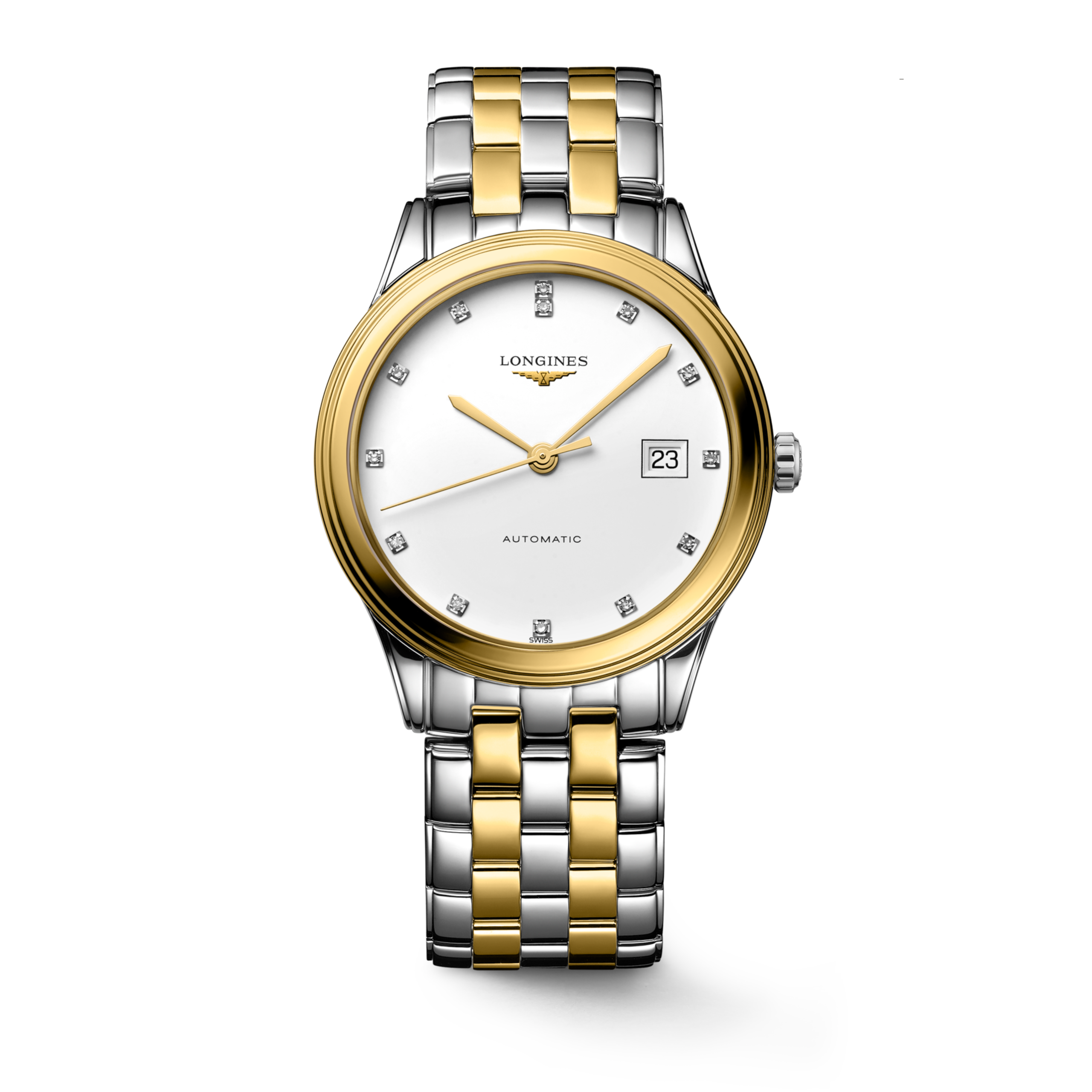 Longines FLAGSHIP CLASSIC automatic stainless steel and yellow pvd coating Watch - L4.974.3.27.7