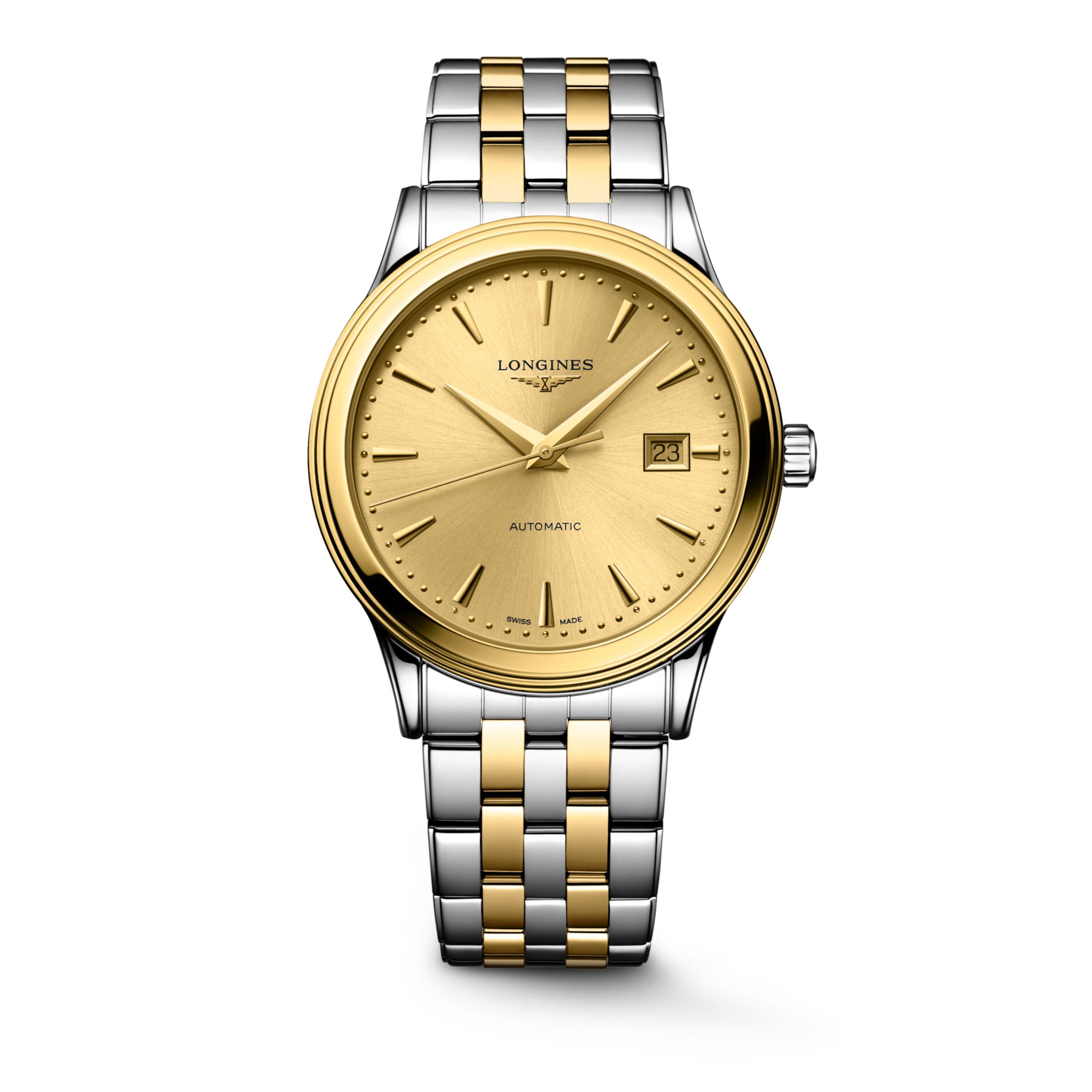 FLAGSHIP CLASSIC L4.984.3.30.7 Automatic, Stainless steel and yellow PVD coating, Gilt, Bracelet Watch - Watch soldier