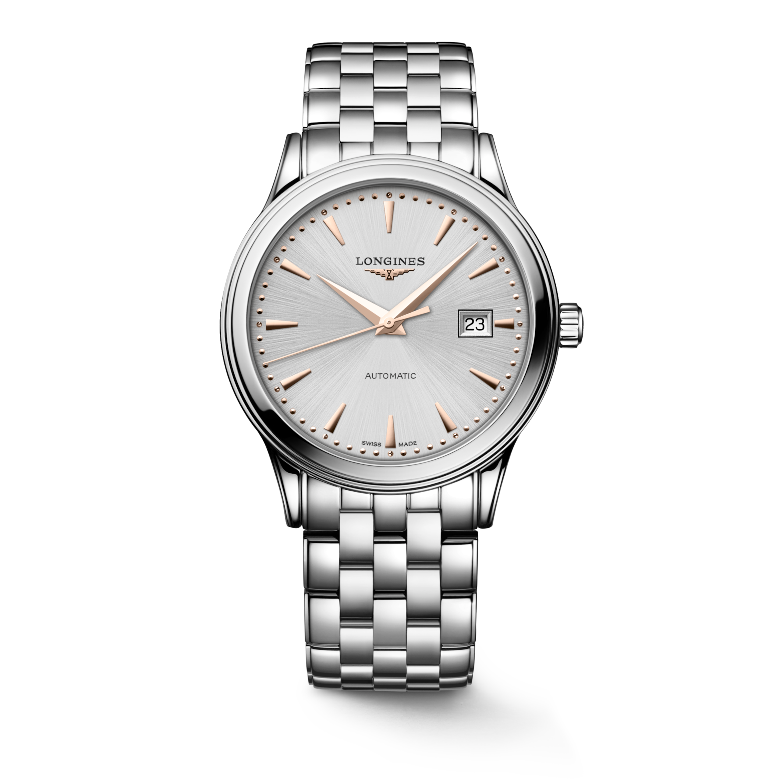 FLAGSHIP CLASSIC L4.984.4.70.6 Automatyczny, Stal szlachetna, Srebrny ze słonecznym szlifem, Bransoletka Watch - Watch soldier