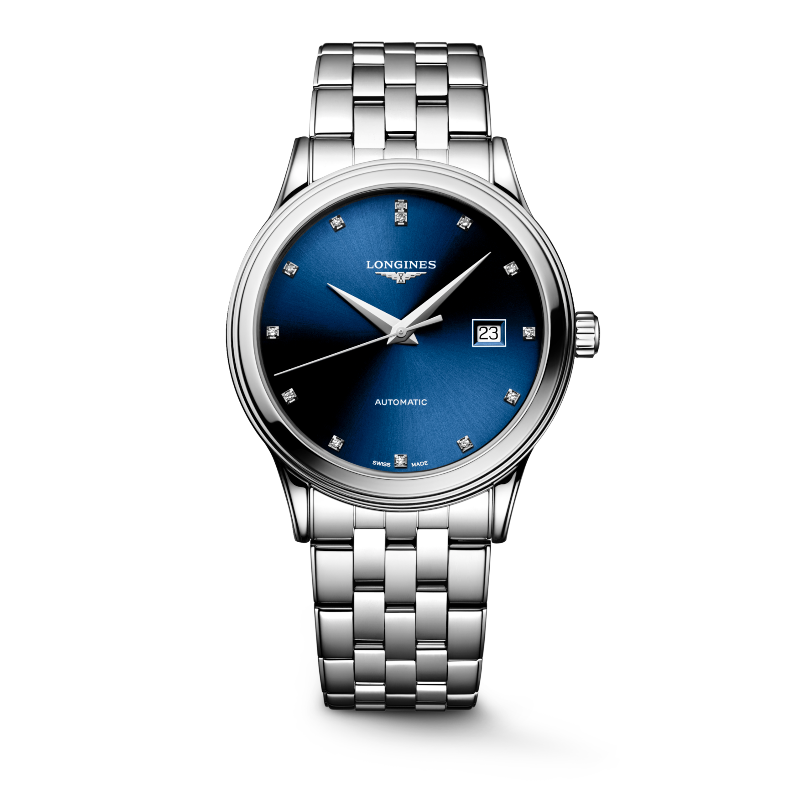 FLAGSHIP CLASSIC L4.984.4.97.6 Automatic, Stainless steel, Sunray blue, Bracelet Watch - Watch soldier