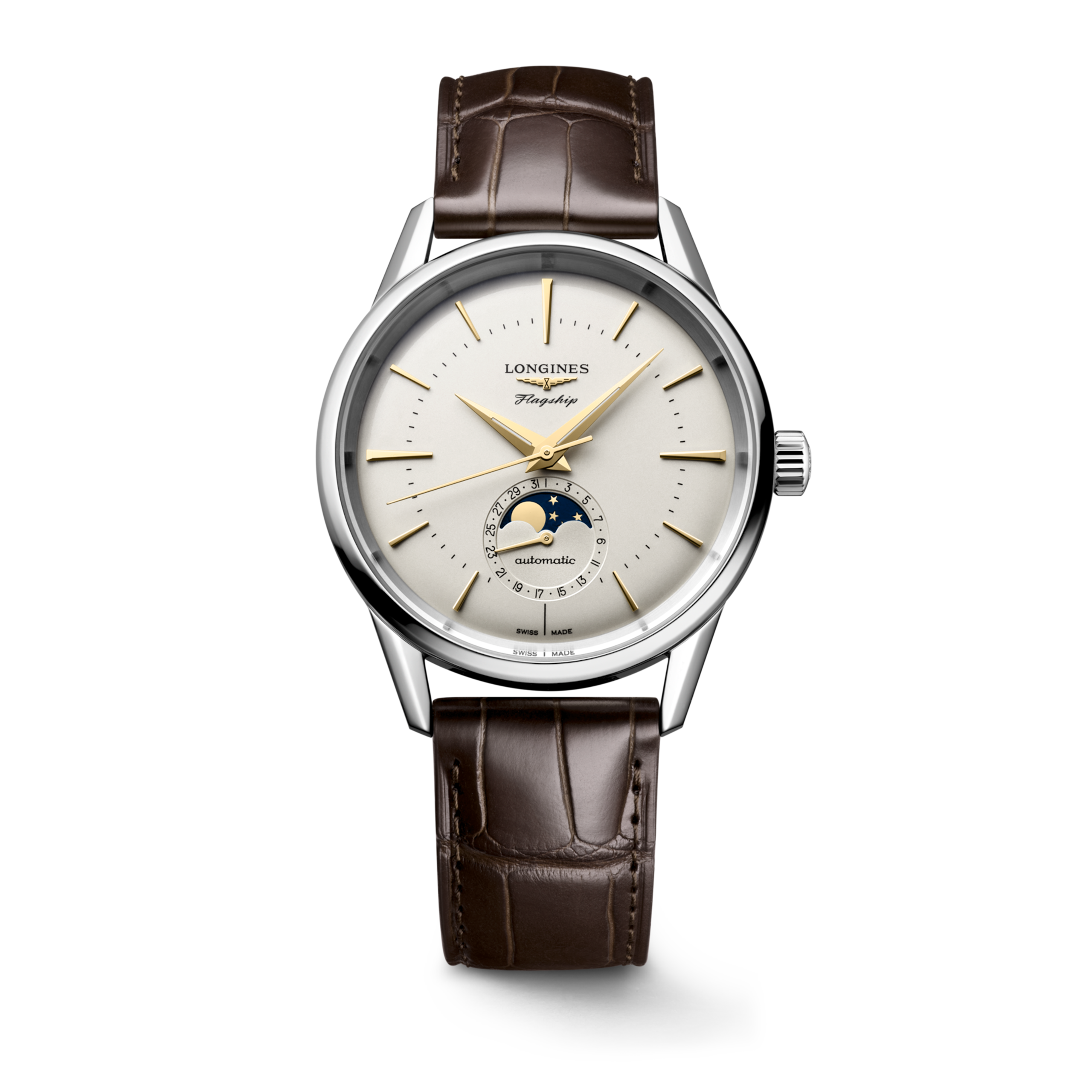 Longines FLAGSHIP HERITAGE MOONPHASE Automatic Stainless steel Watch - L4.815.4.78.2