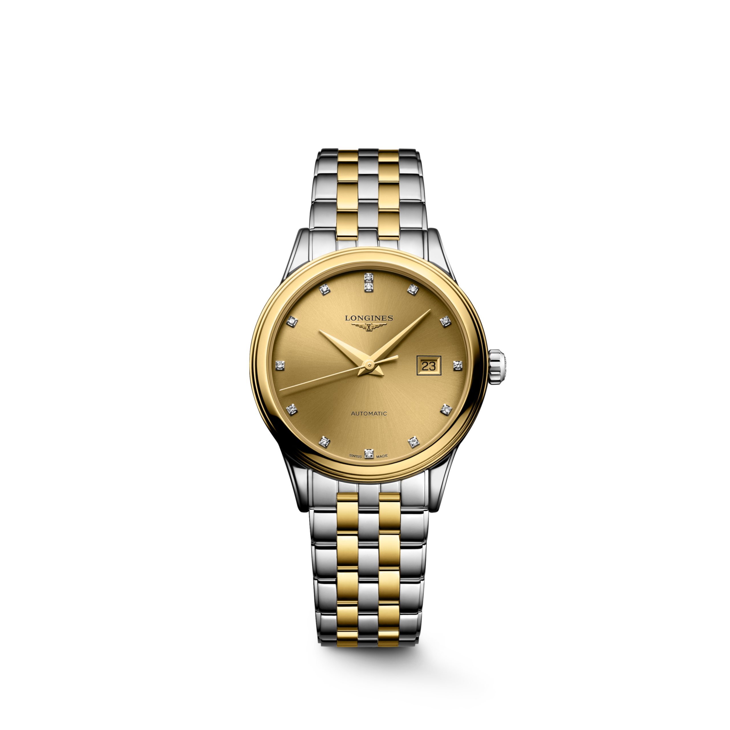 Longines FLAGSHIP Automatic Stainless steel and yellow PVD coating Watch - L4.374.3.38.7