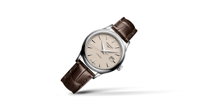 FLAGSHIP Automatic, Stainless Steel, Beige Dial, Strap Watch | Longines® GB