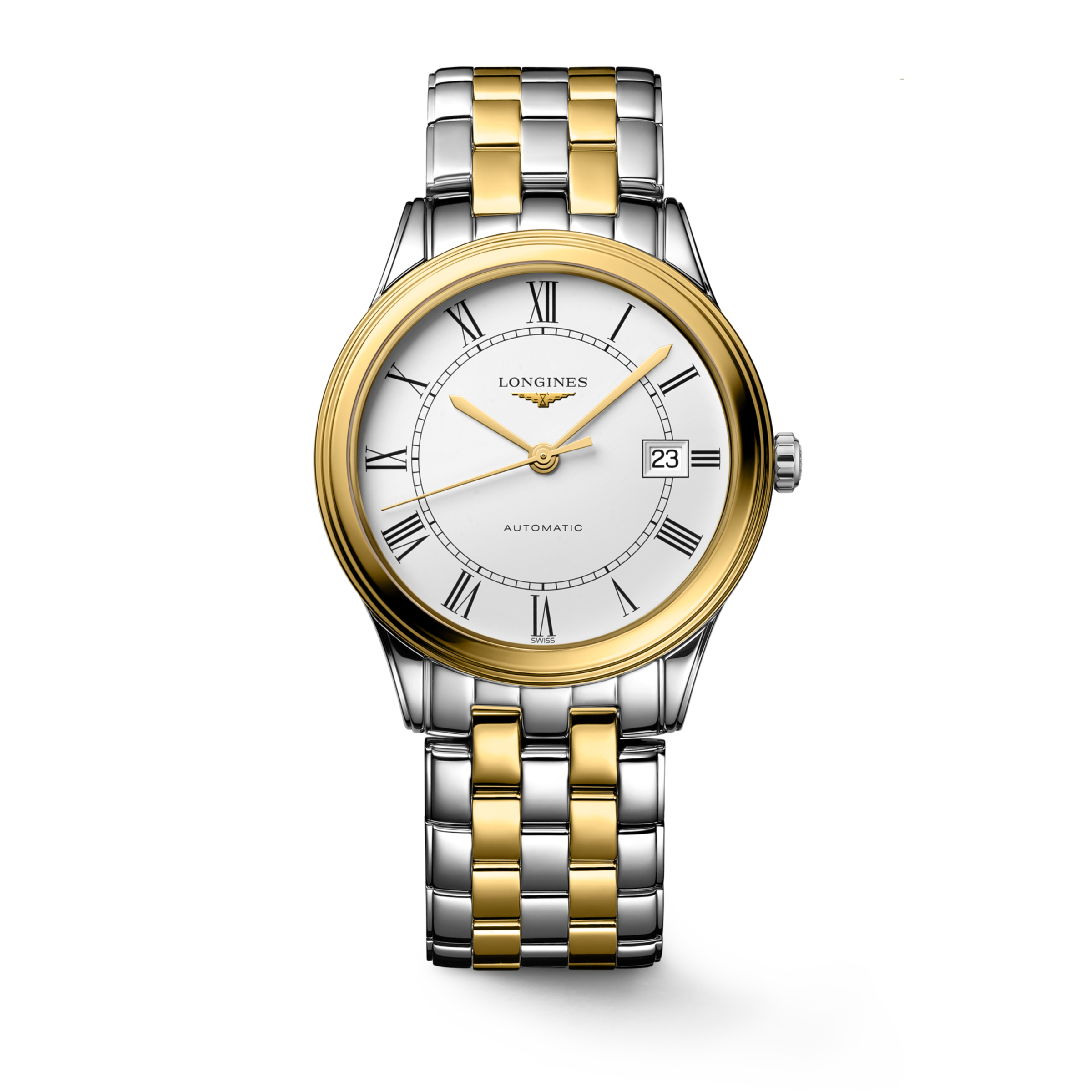 Longines FLAGSHIP Automatic Stainless steel and yellow PVD coating Watch - L4.974.3.21.7
