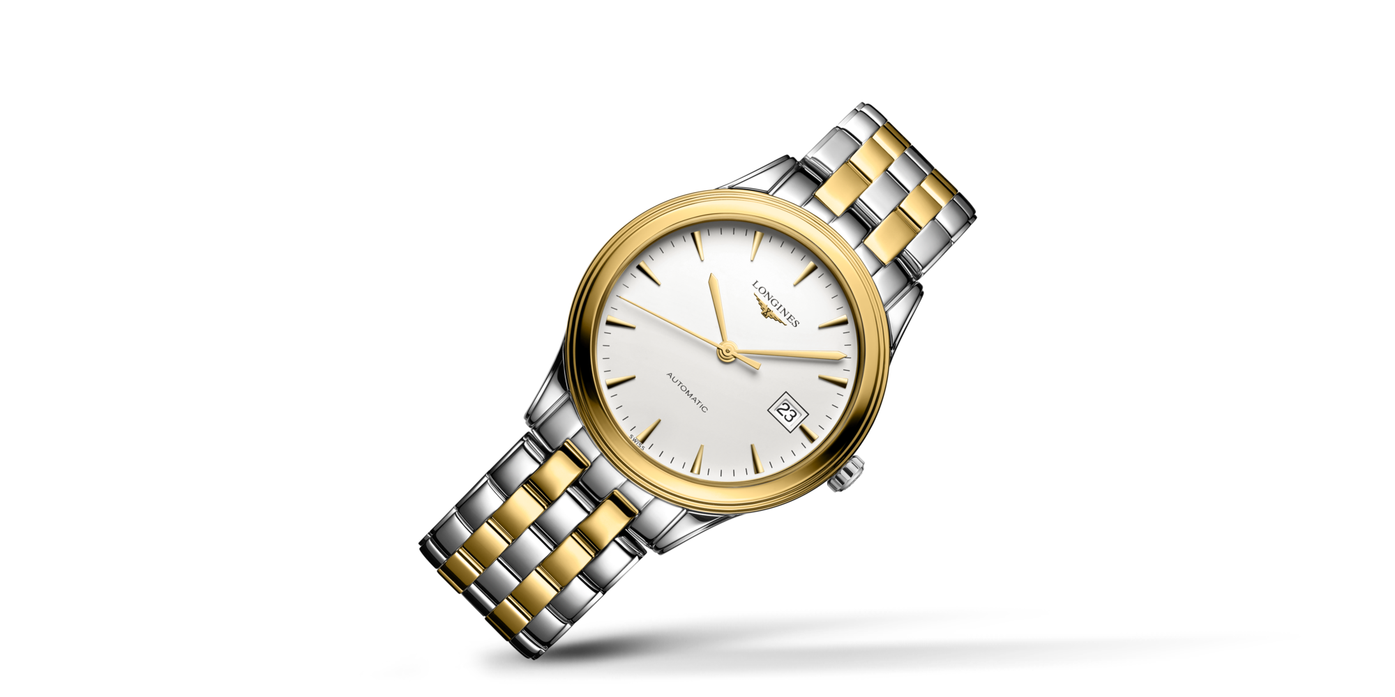 FLAGSHIP Automatic Stainless Steel And Yellow Pvd Coating White