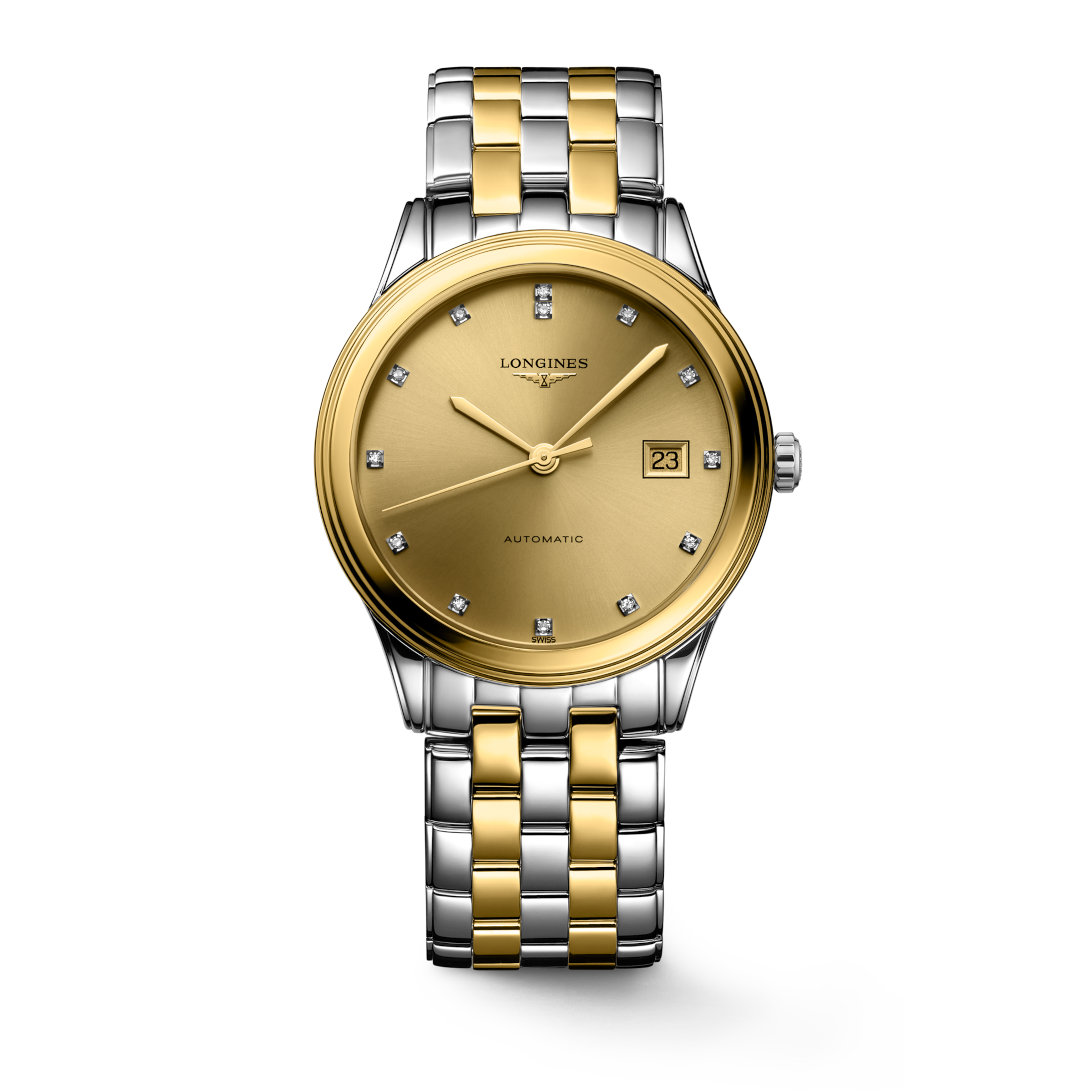 Longines FLAGSHIP Automatic Stainless steel and yellow PVD coating Watch - L4.974.3.37.7