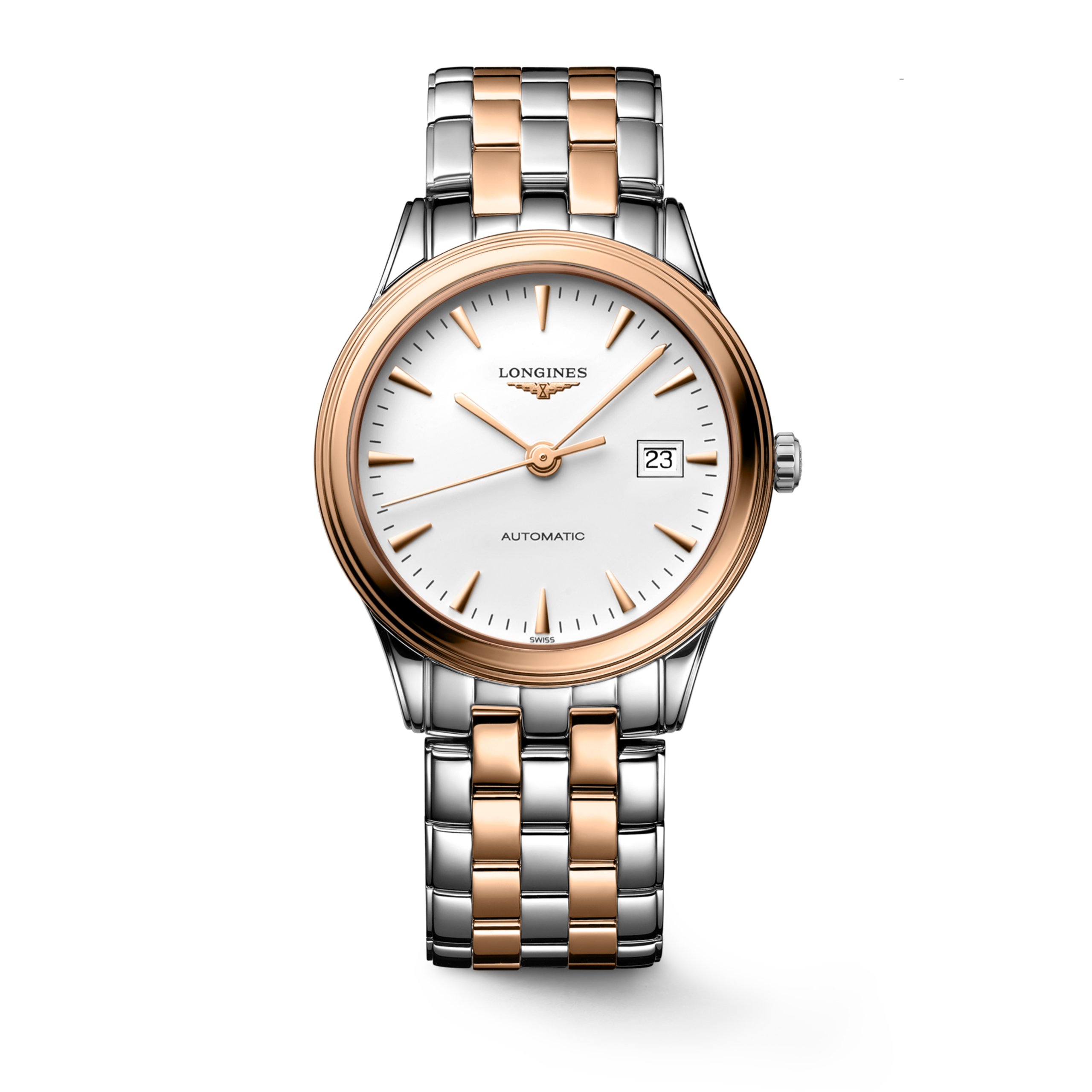 Longines FLAGSHIP Automatic Stainless steel and red PVD coating Watch - L4.974.3.92.7