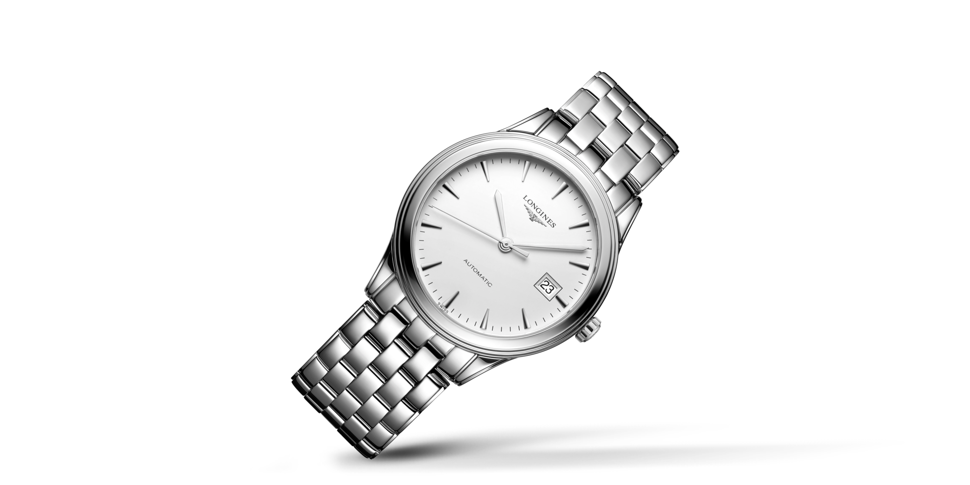 FLAGSHIP Automatic Stainless Steel White Matt Dial Bracelet