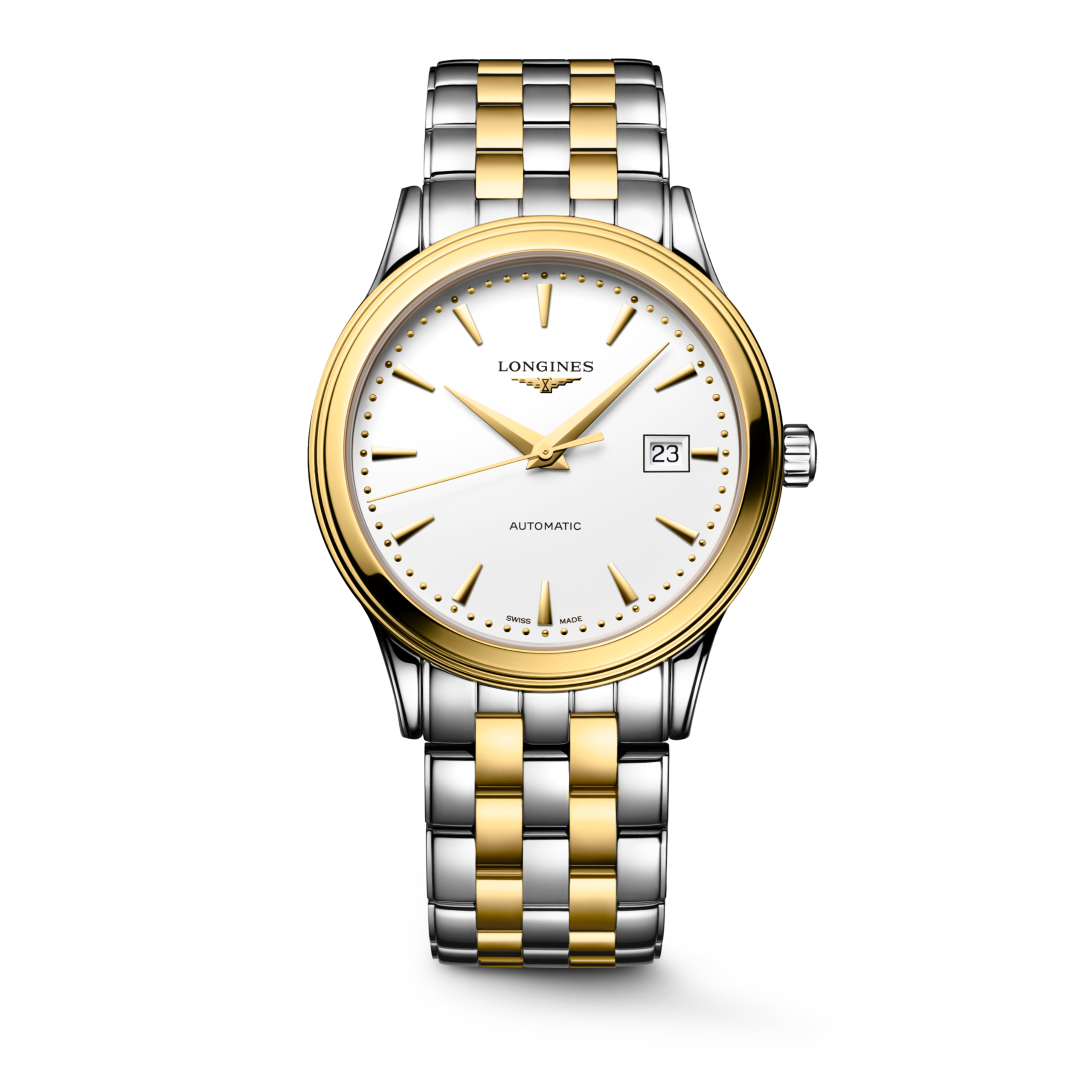 Longines FLAGSHIP Automatic Stainless steel and yellow PVD coating Watch - L4.984.3.20.7
