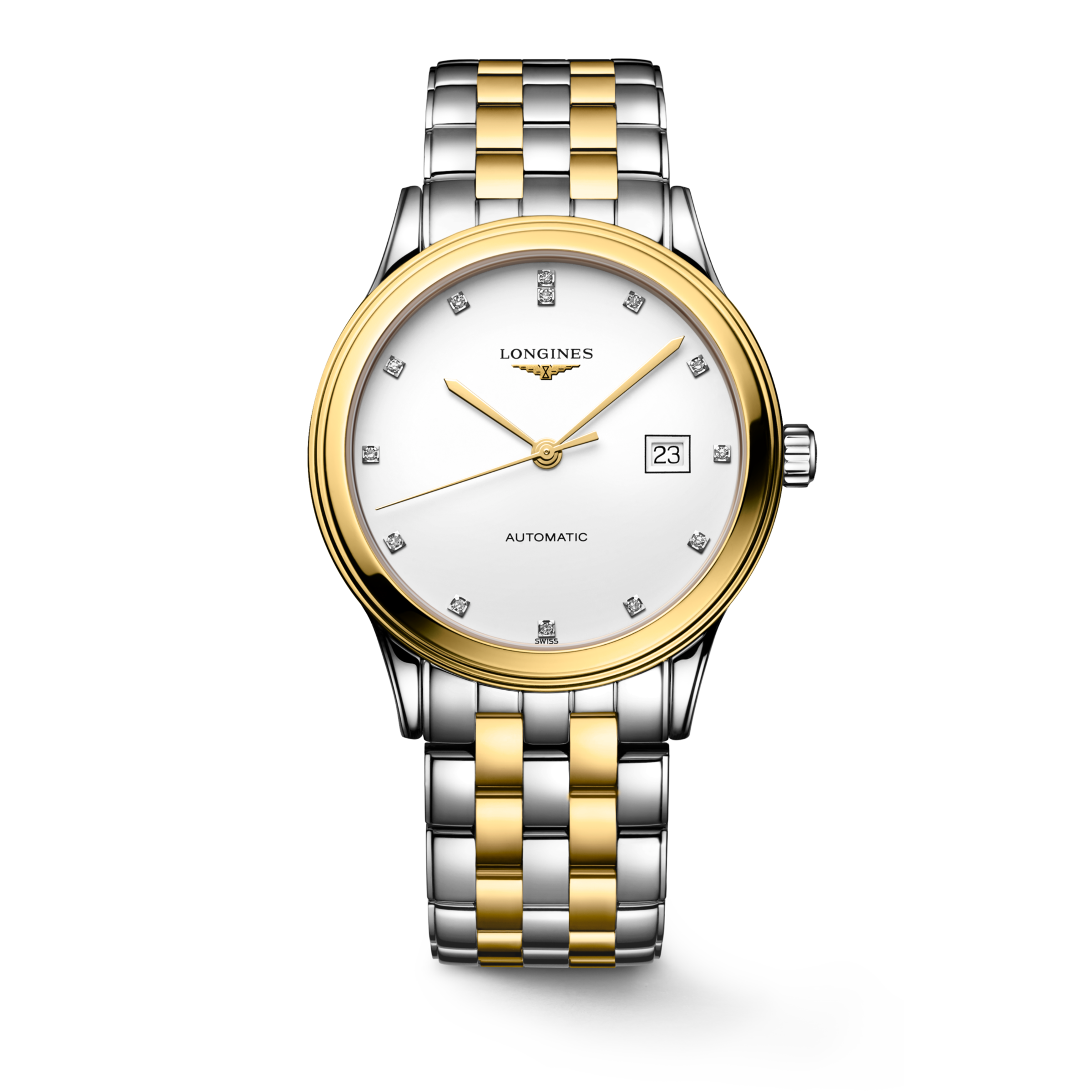 Longines FLAGSHIP Automatic Stainless steel and yellow PVD coating Watch - L4.984.3.27.7