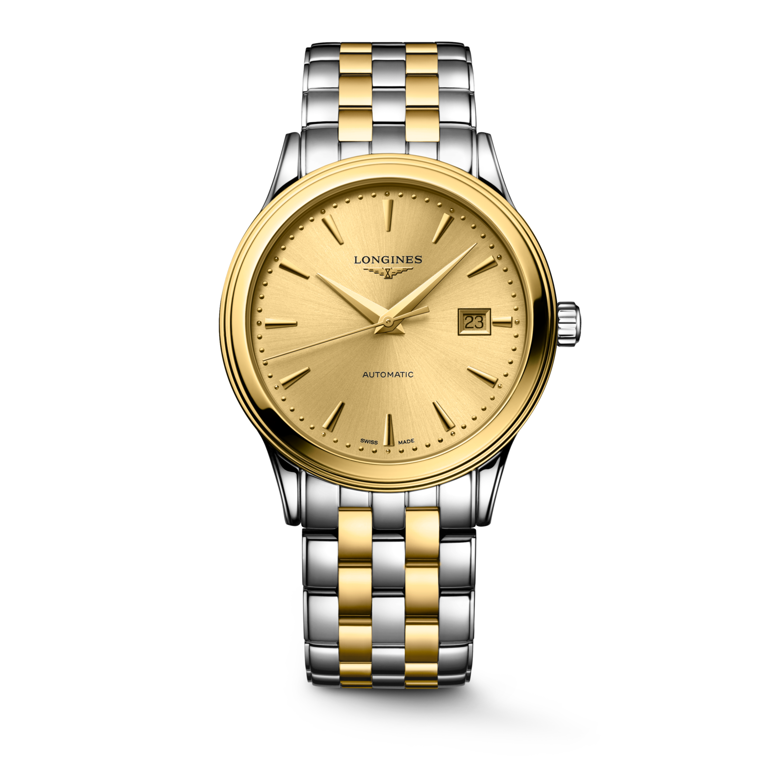 Longines FLAGSHIP Automatic Stainless steel and yellow PVD coating Watch - L4.984.3.30.7
