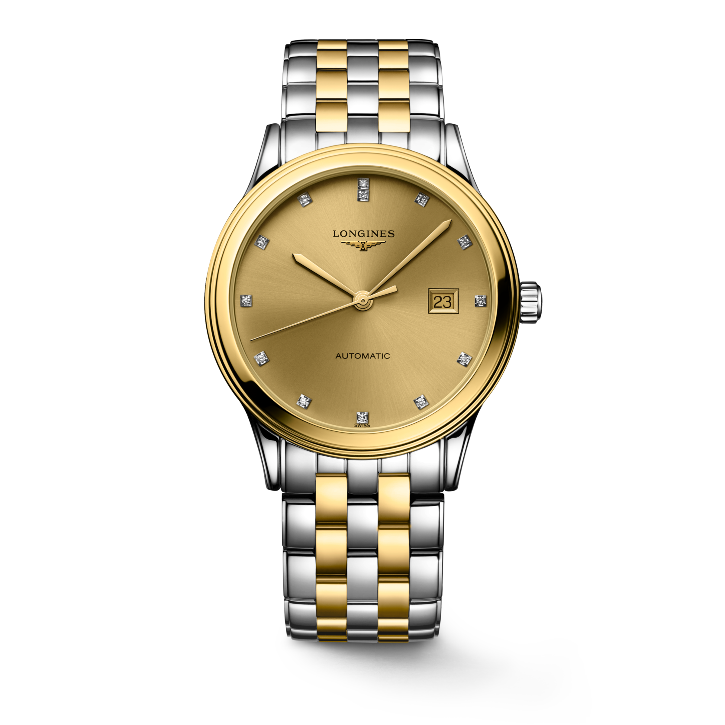Longines FLAGSHIP Automatic Stainless steel and yellow PVD coating Watch - L4.984.3.37.7