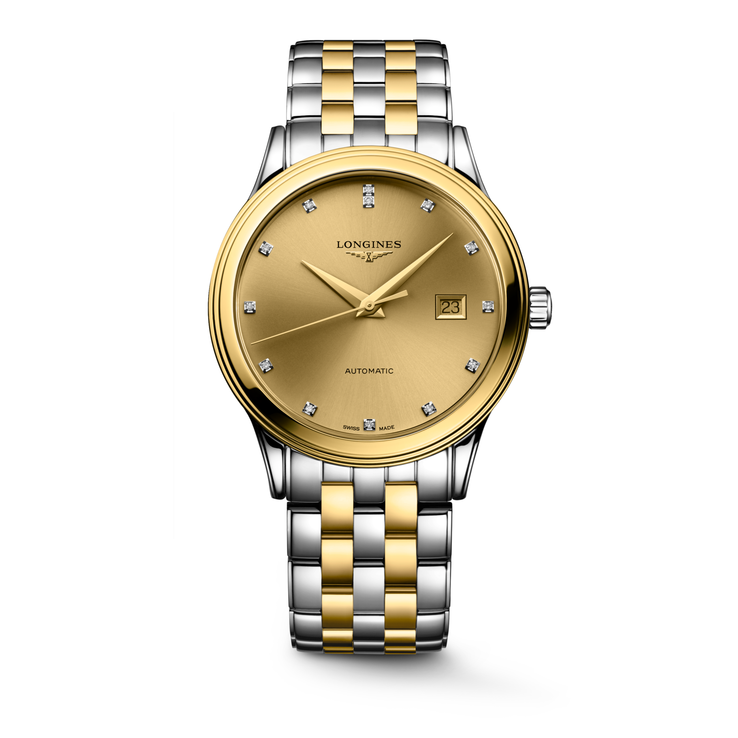 Longines FLAGSHIP Automatic Stainless steel and yellow PVD coating Watch - L4.984.3.38.7