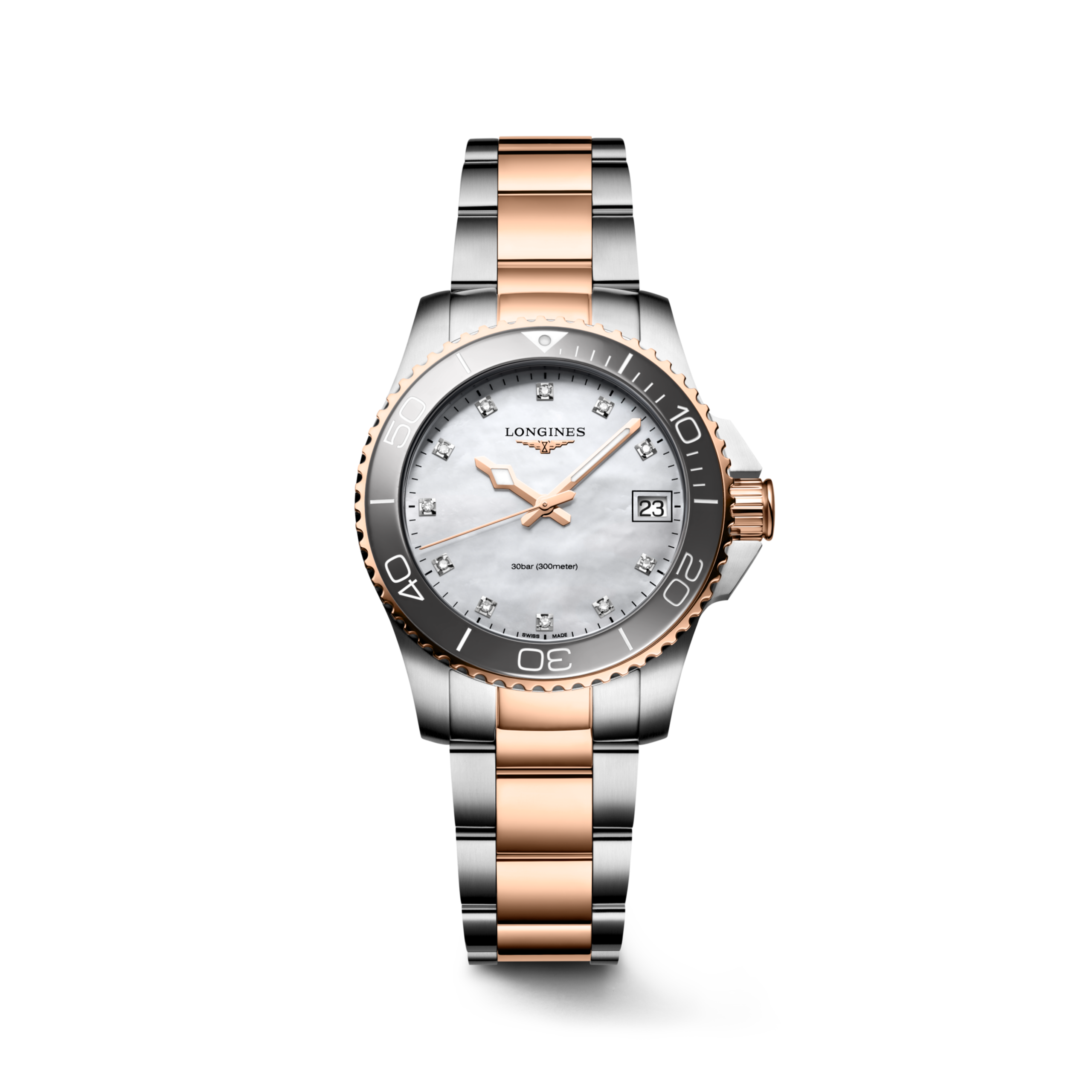 Longines HYDROCONQUEST Quartz Stainless steel and ceramic bezel Watch - L3.370.3.89.6