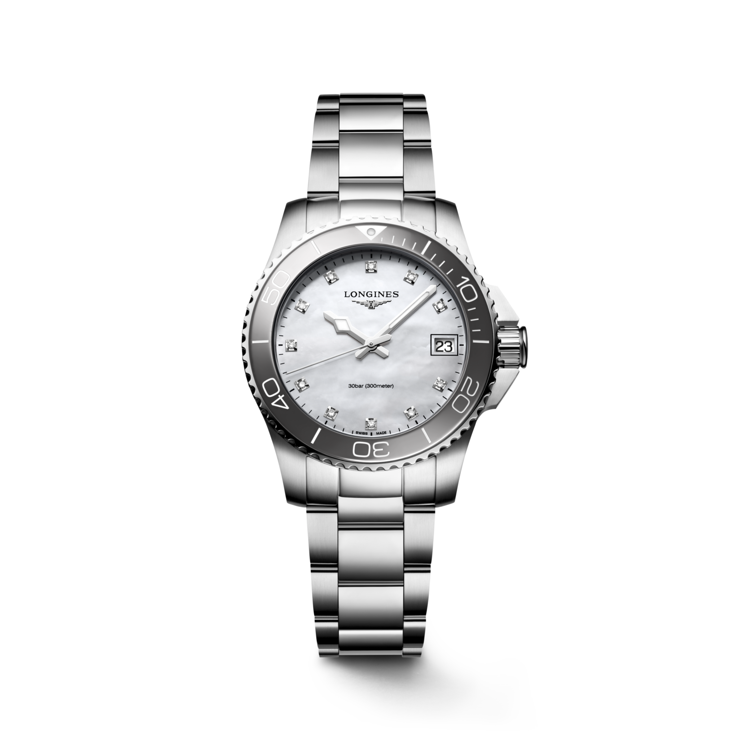 Longines HYDROCONQUEST Quartz Stainless steel and ceramic bezel Watch - L3.370.4.87.6