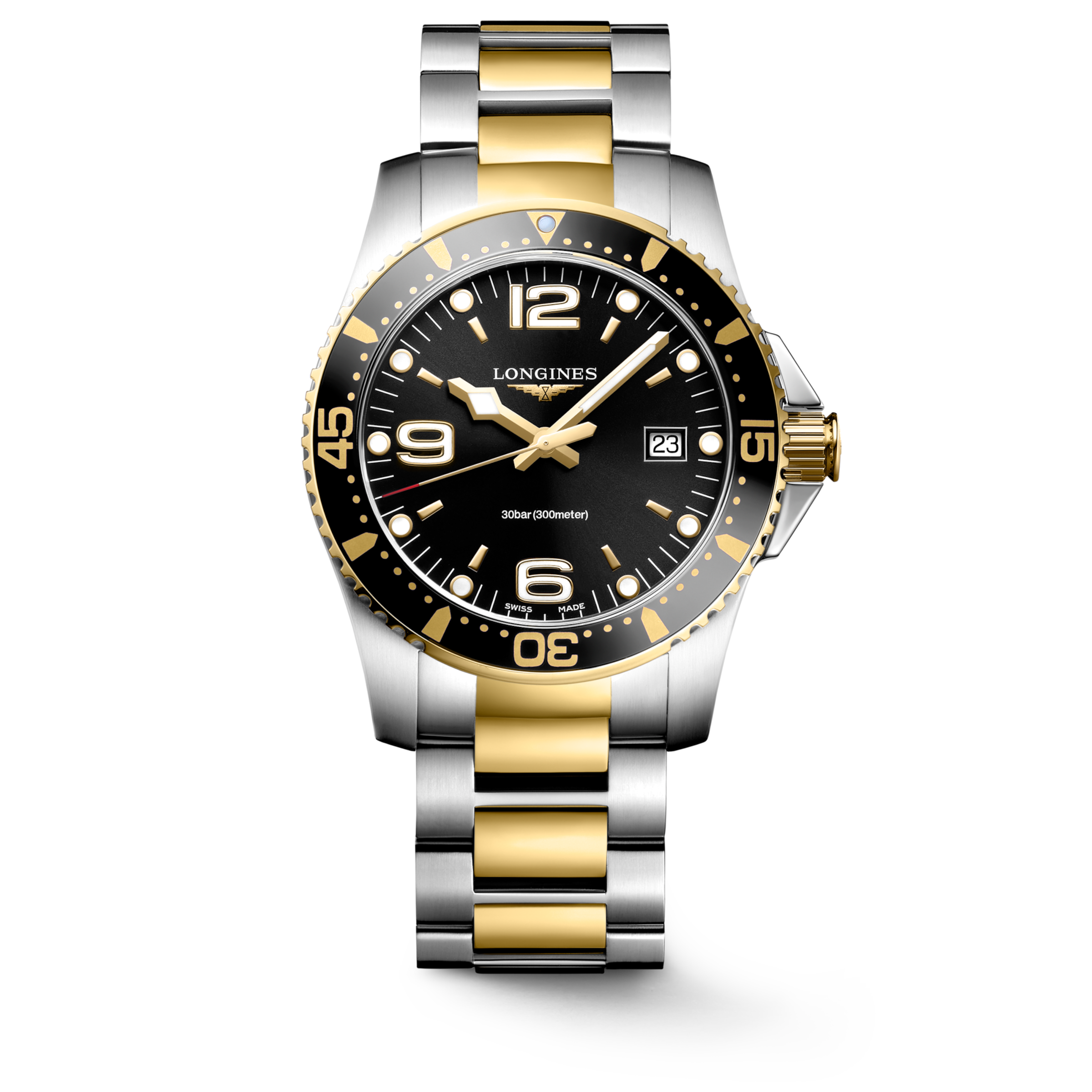 Longines HYDROCONQUEST Quartz Stainless steel and yellow PVD coating Watch - L3.740.3.56.7