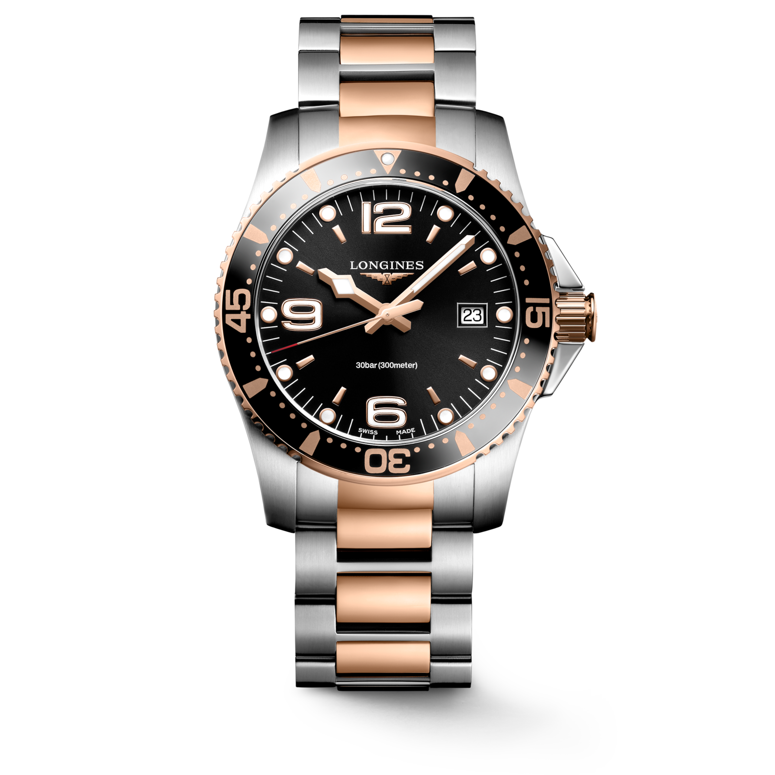 Longines 深海征服者系列 石英 不鏽鋼和紅色pvd塗層 Watch - L3.740.3.58.7