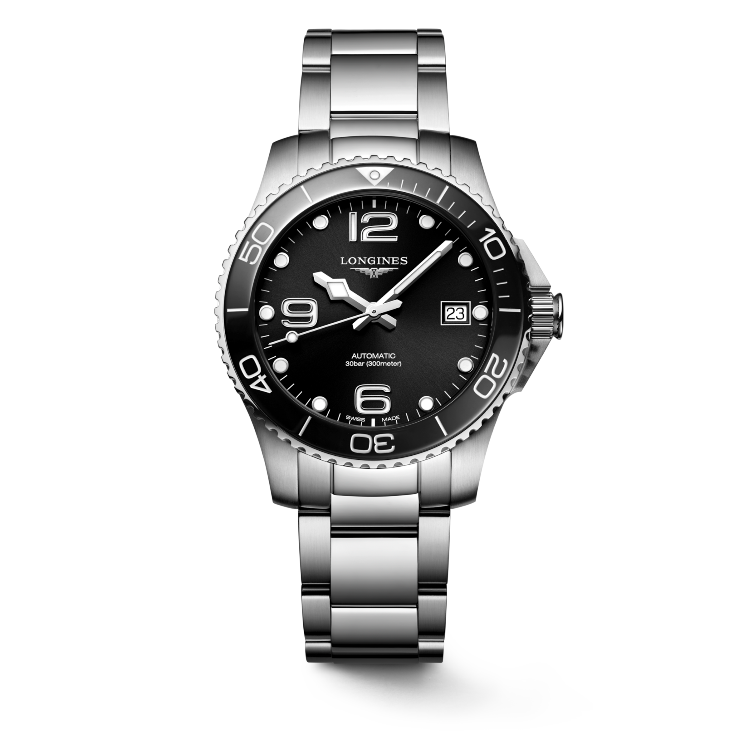 Longines HYDROCONQUEST Automatic Stainless steel and ceramic bezel Watch - L3.780.4.56.6