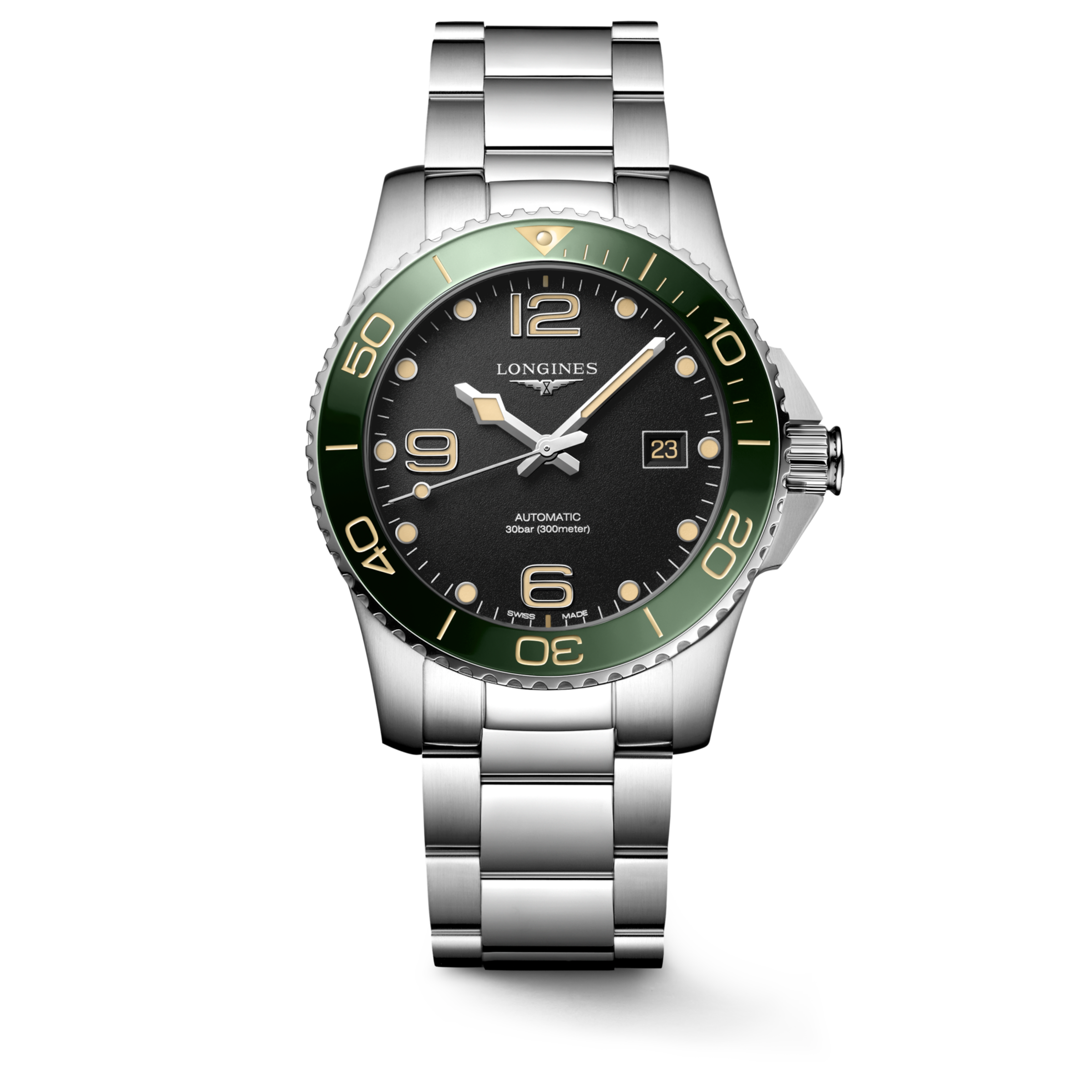 Longines HYDROCONQUEST Automatic Stainless steel and ceramic bezel Watch - L3.781.4.05.6