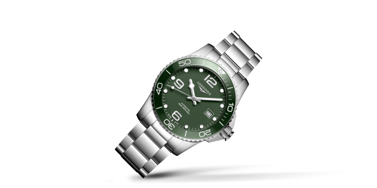 HYDROCONQUEST Automatic, Stainless Steel And Ceramic Bezel, Green Matt ...
