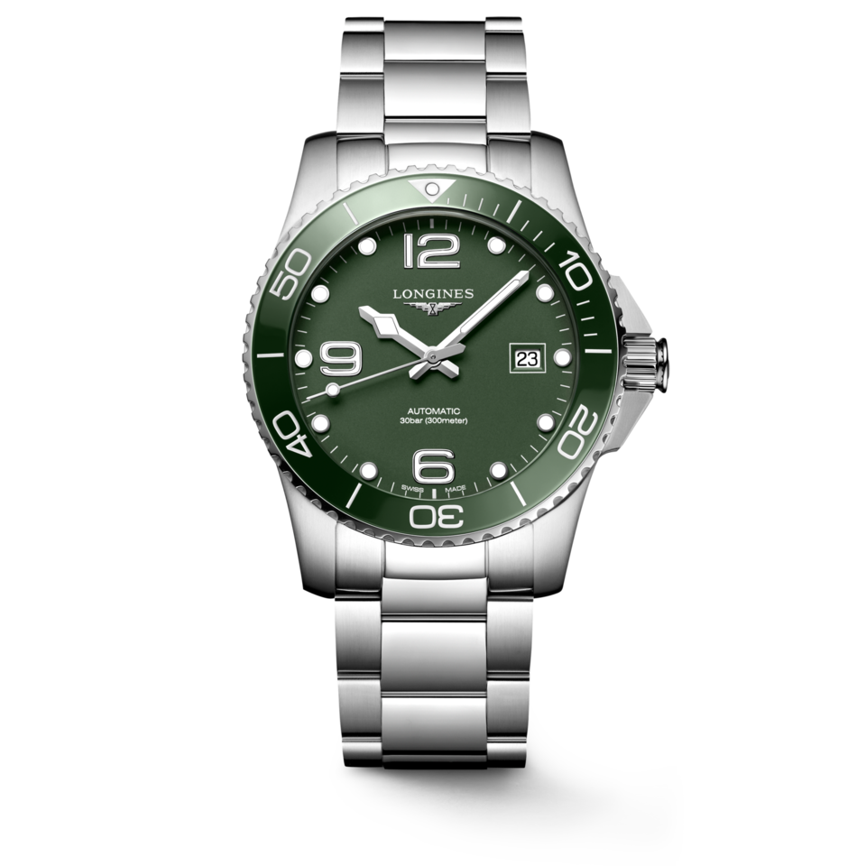 Longines HydroConquest 41mm Cadran Vert Mat - L3.781.4.06.6
