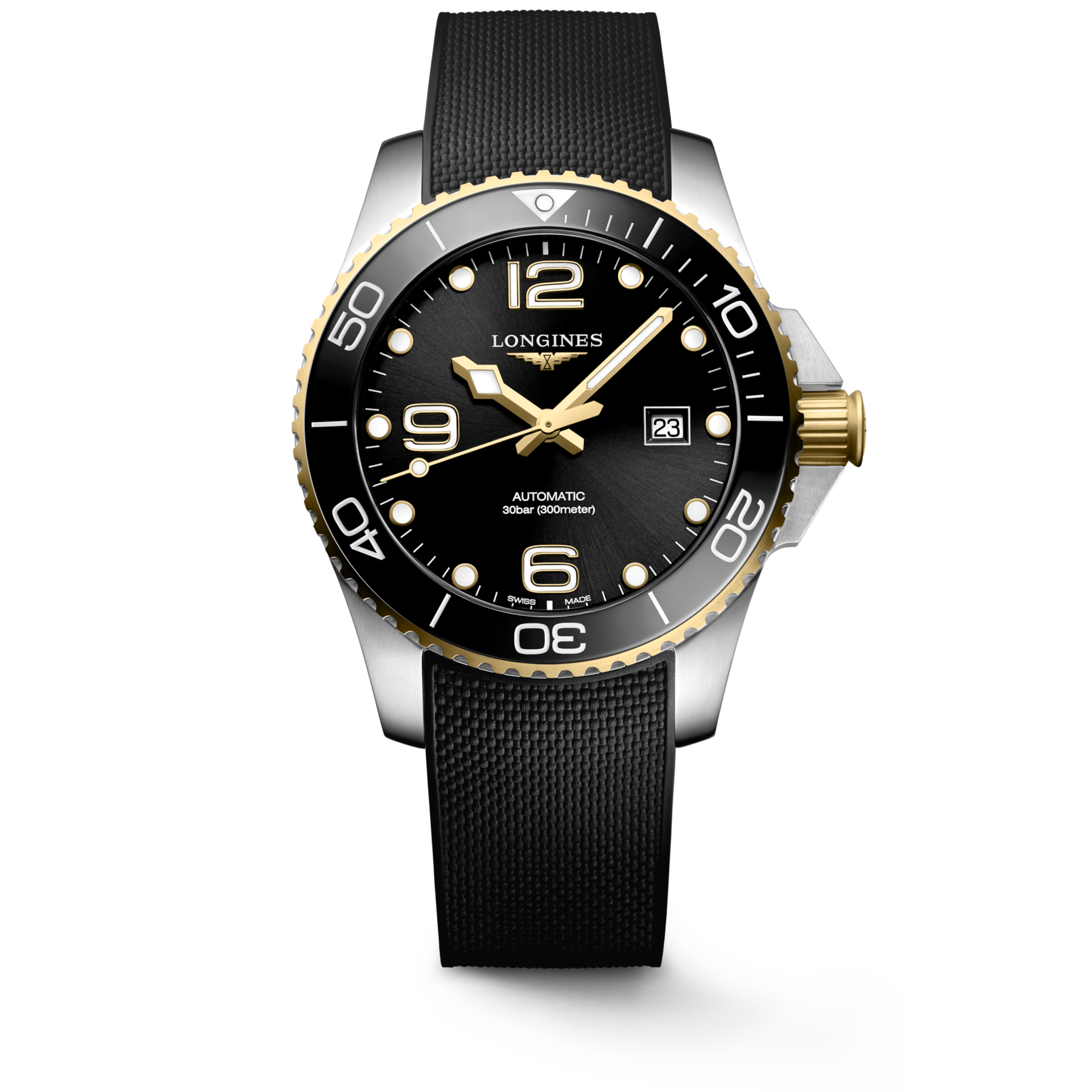 Longines HYDROCONQUEST Automatic Stainless steel and ceramic bezel Watch - L3.782.3.56.9