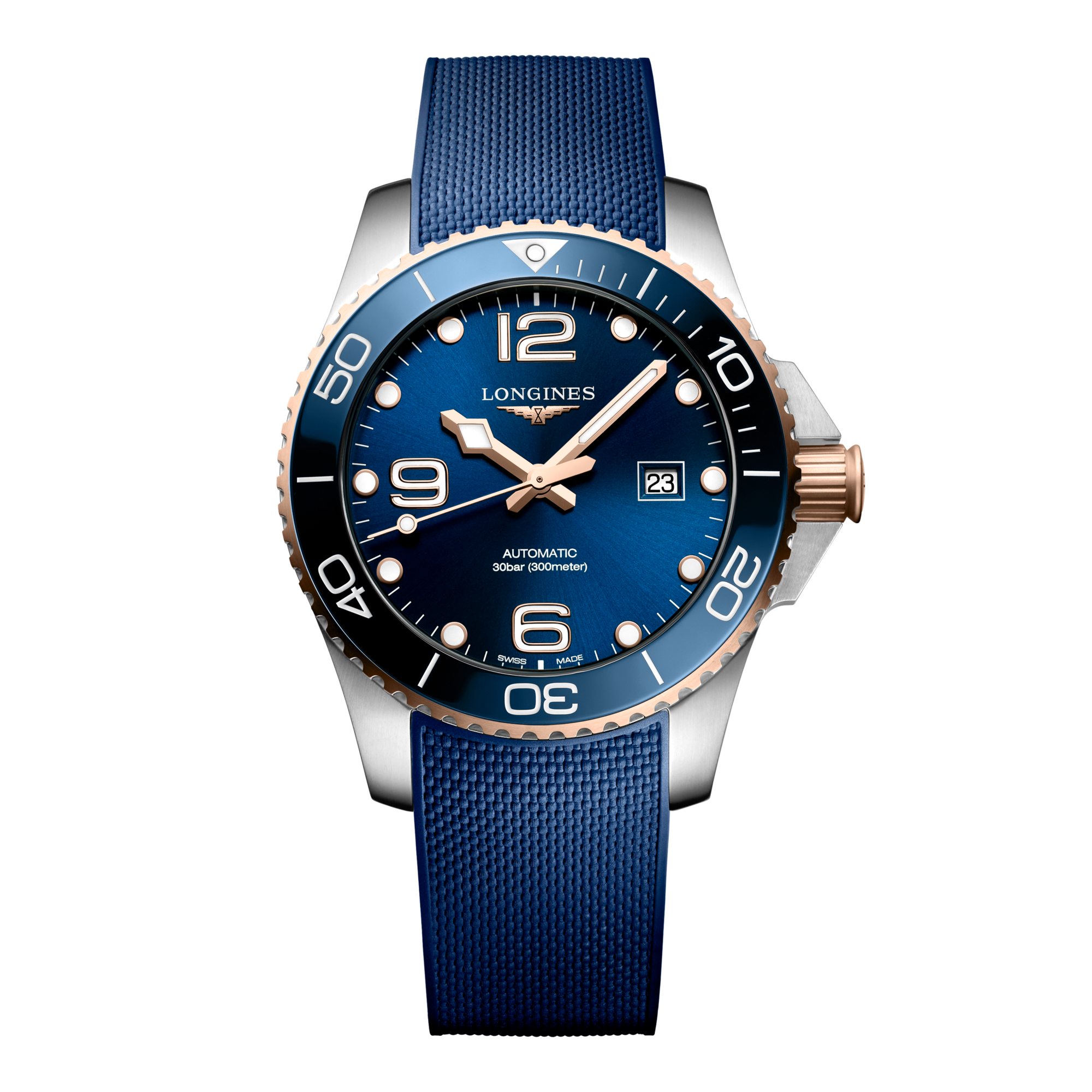 LONGINES ロンジン HYDRO CONQUEST ハイドロ コンクエスト Ref.L3.641.4 自動巻 ブラックダイヤル SS デイト  メンズ 腕時計 「19078」｜ブランド腕時計