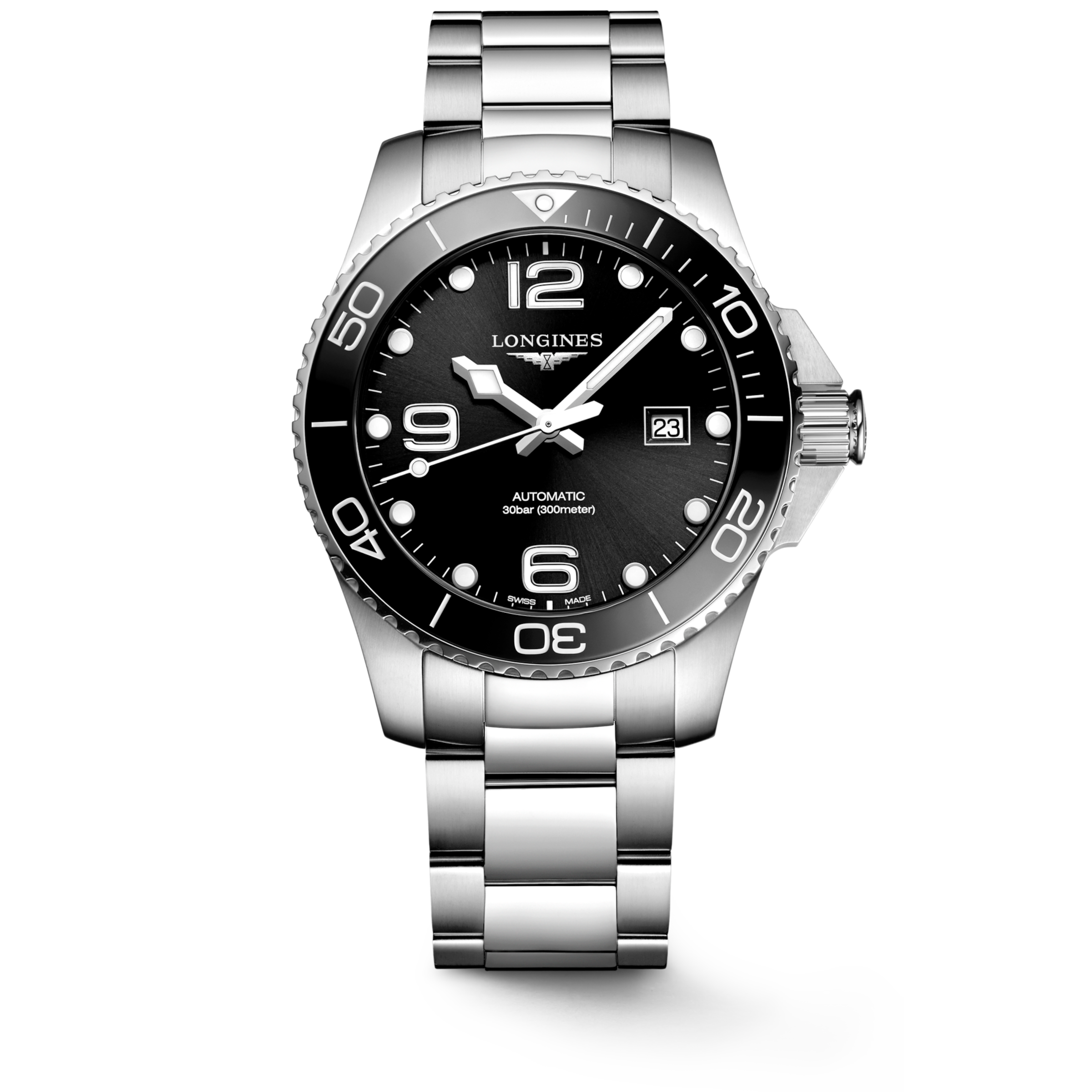 Longines HYDROCONQUEST Automatic Stainless steel and ceramic bezel Watch - L3.782.4.56.6