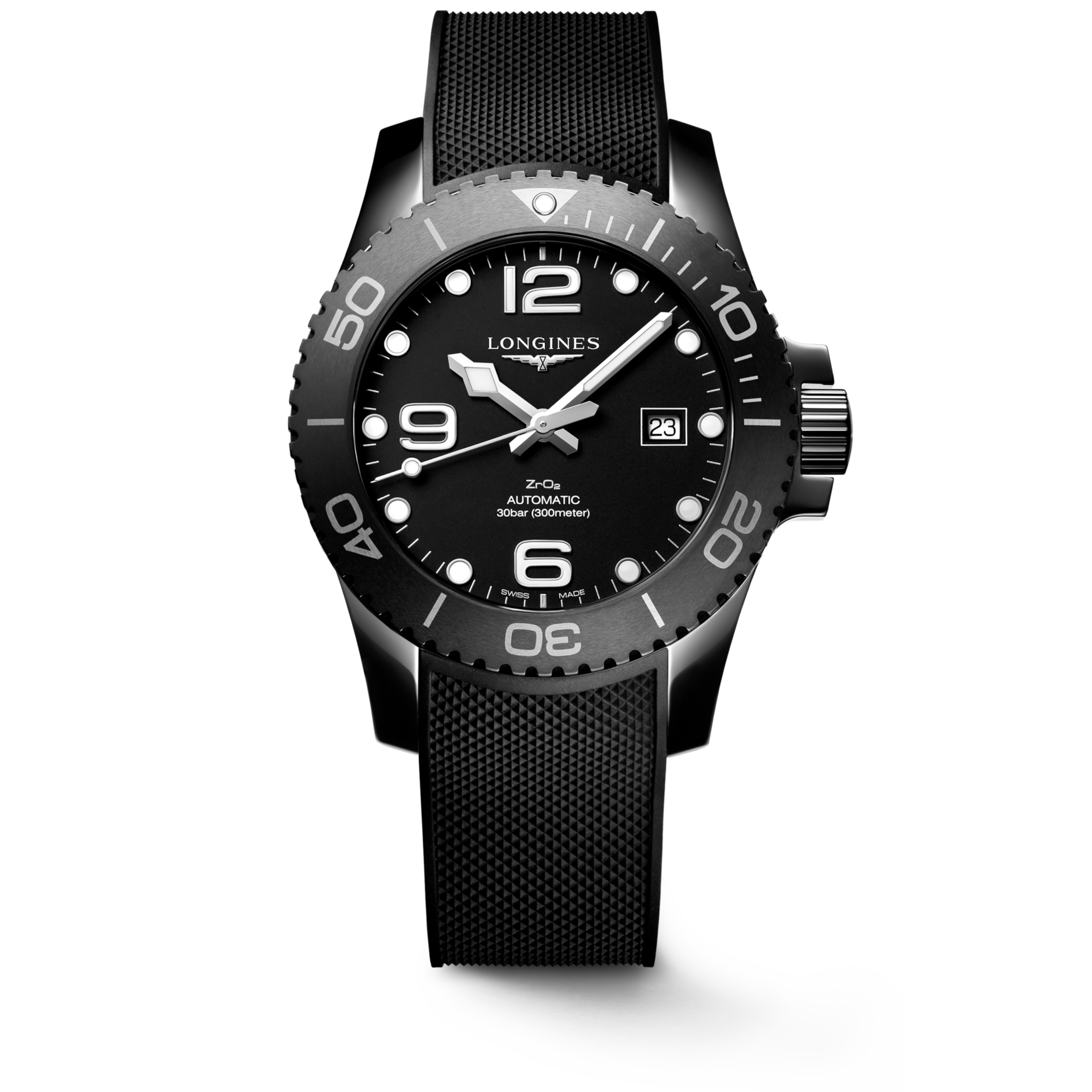 Longines HYDROCONQUEST Automatic Black ceramic Watch - L3.784.4.56.9