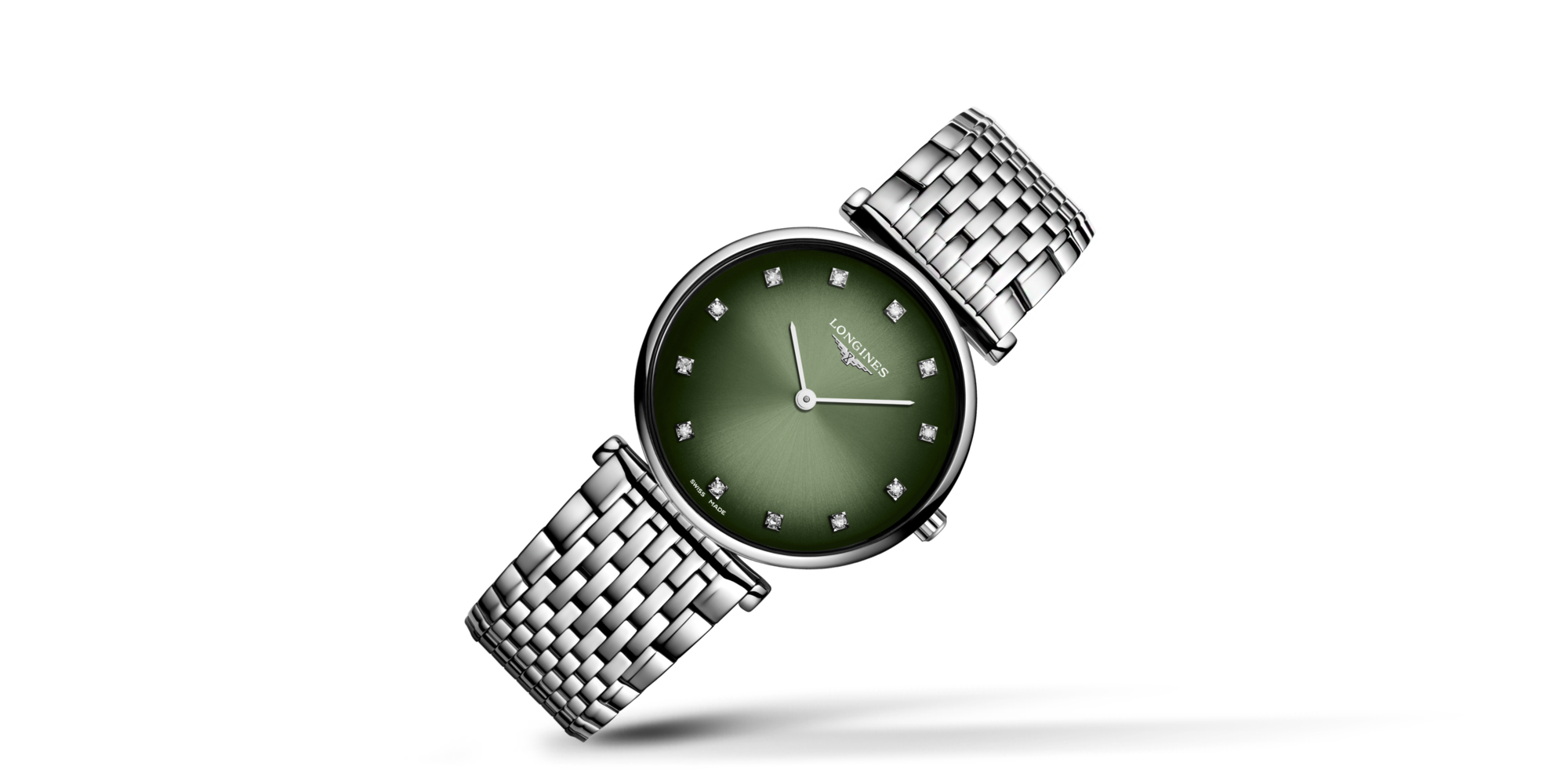 LA GRANDE CLASSIQUE DE LONGINES quartz, stainless steel, green Dial, bracelet Watch | Longines® US