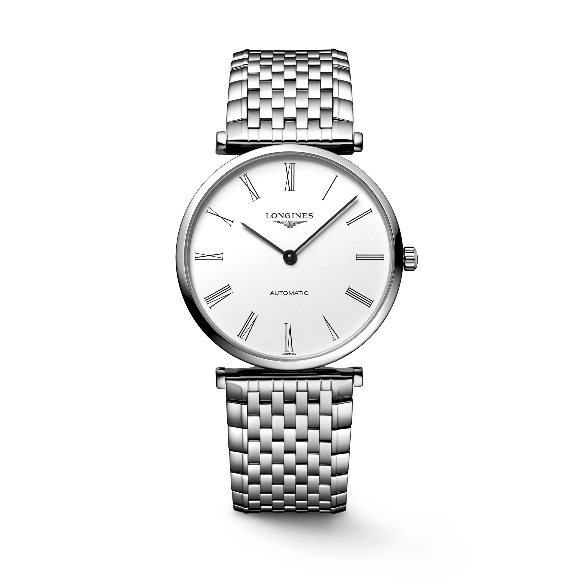 LA GRANDE CLASSIQUE DE LONGINES Automatic Stainless Steel White Dial Bracelet Watch LONGINES