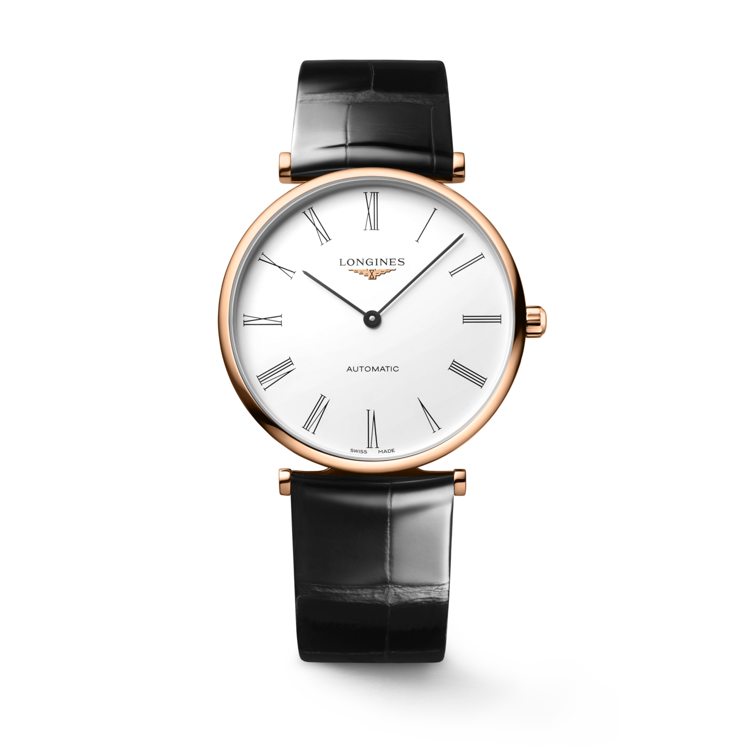 LA GRANDE CLASSIQUE DE LONGINES L4.918.1.91.2 Automático, Revestimiento PVD rojo, Blanco, Correa Watch - Soldado de relojes