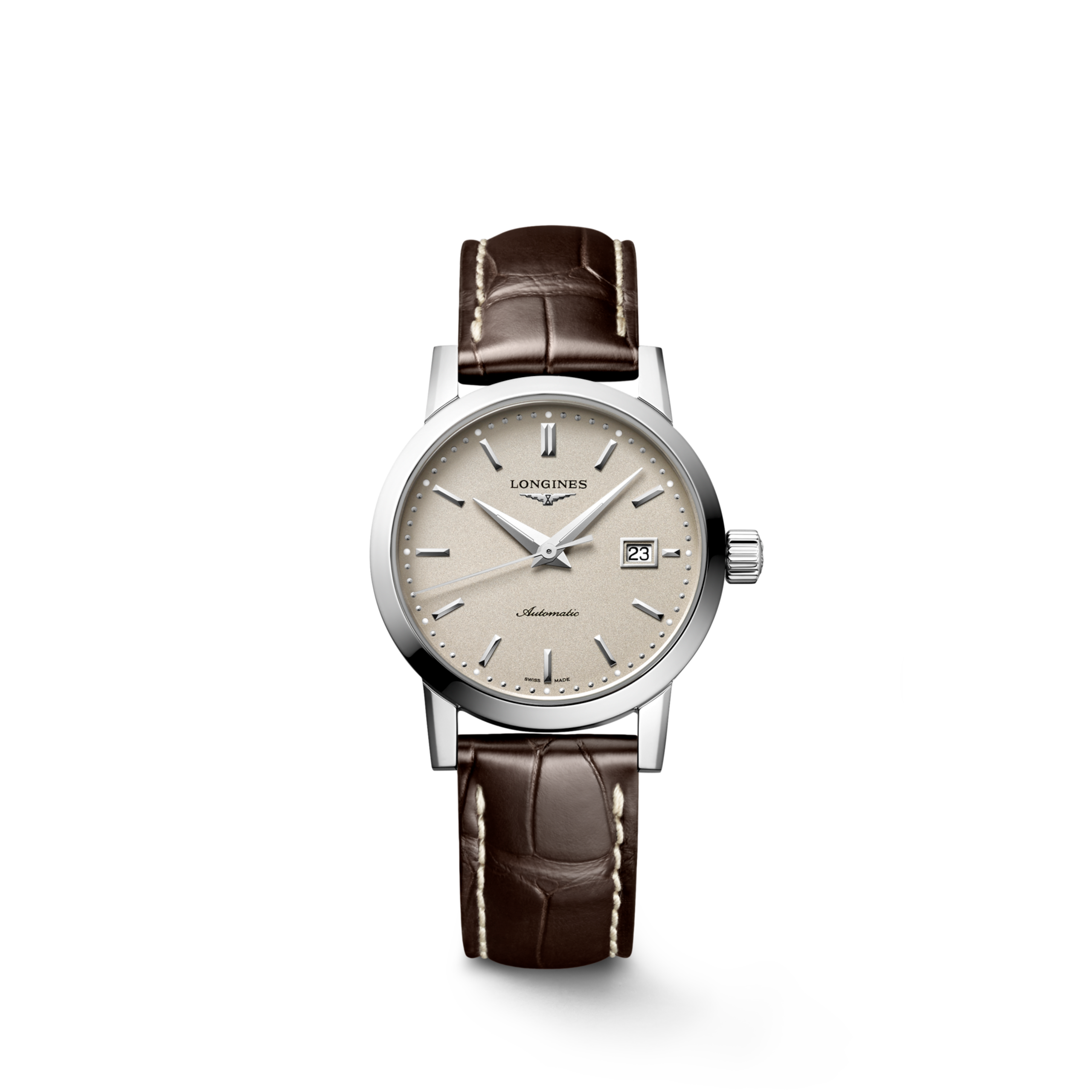 LONGINES 1832 L4.325.4.92.2 Automático, Acero inoxidable, Beige, Correa Watch - Soldado de relojes