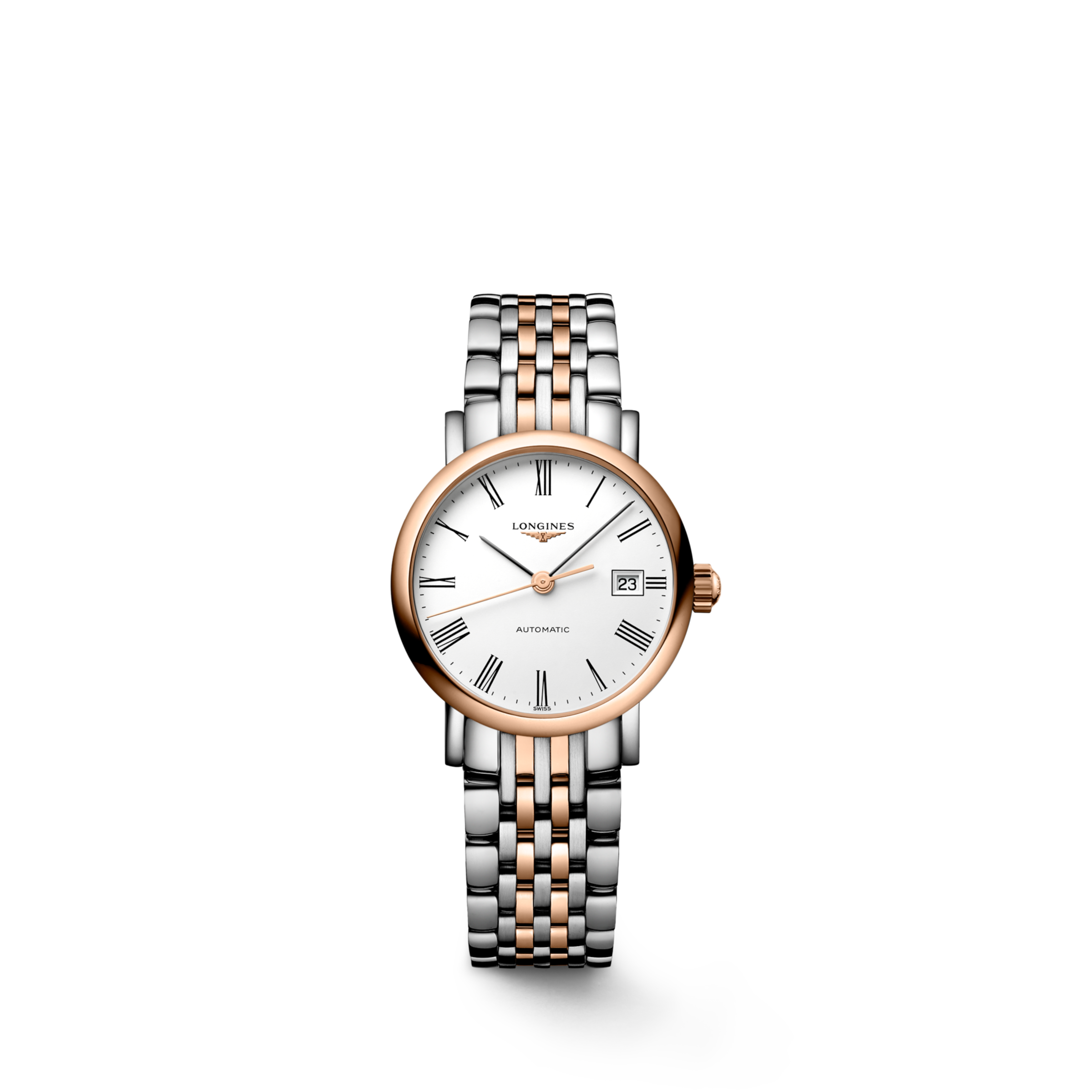 Longines ELEGANT COLLECTION Automatic Stainless steel and 18 karat pink gold cap 200 Watch - L4.309.5.11.7