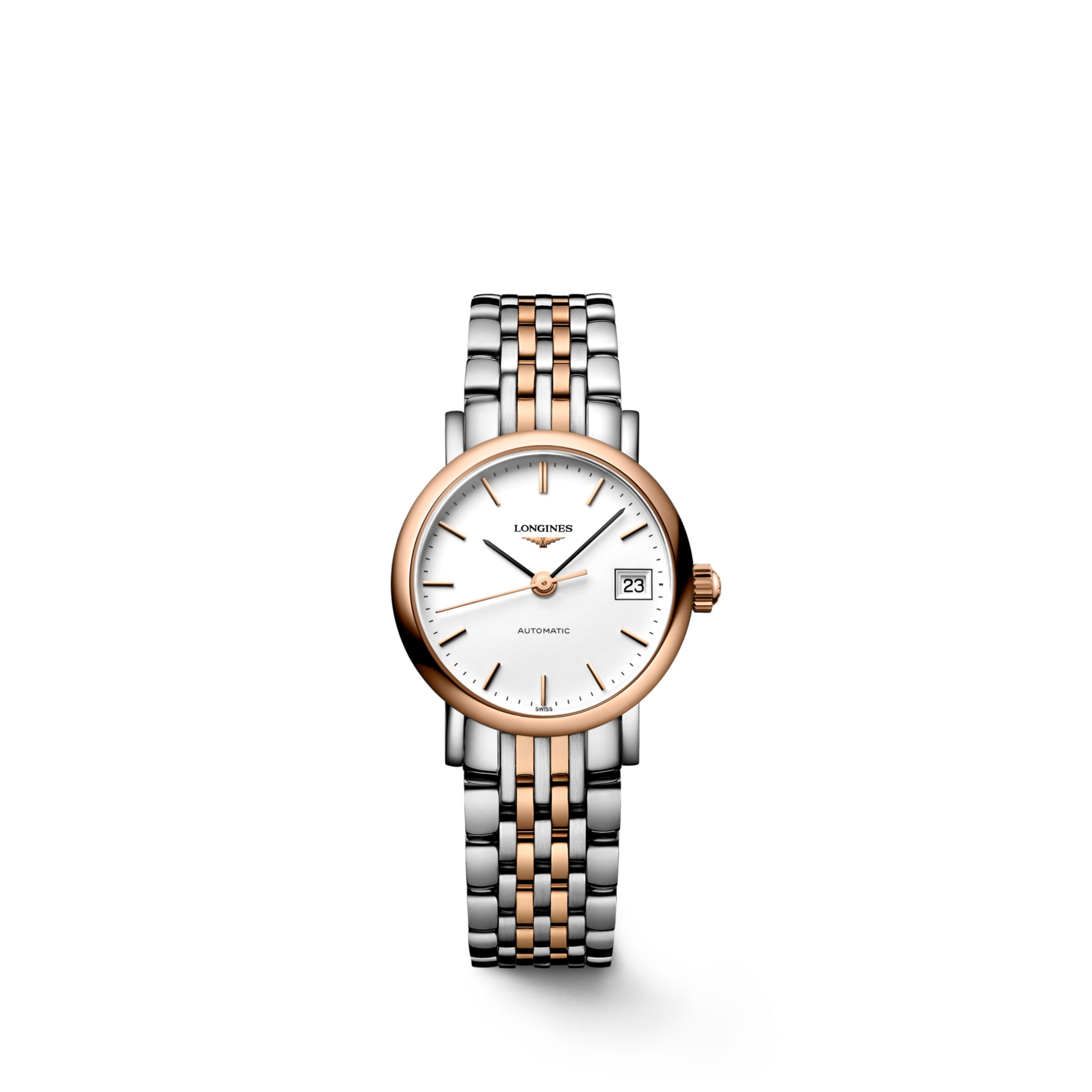 Longines ELEGANT COLLECTION Automatic Stainless steel and 18 karat pink gold cap 200 Watch - L4.309.5.12.7