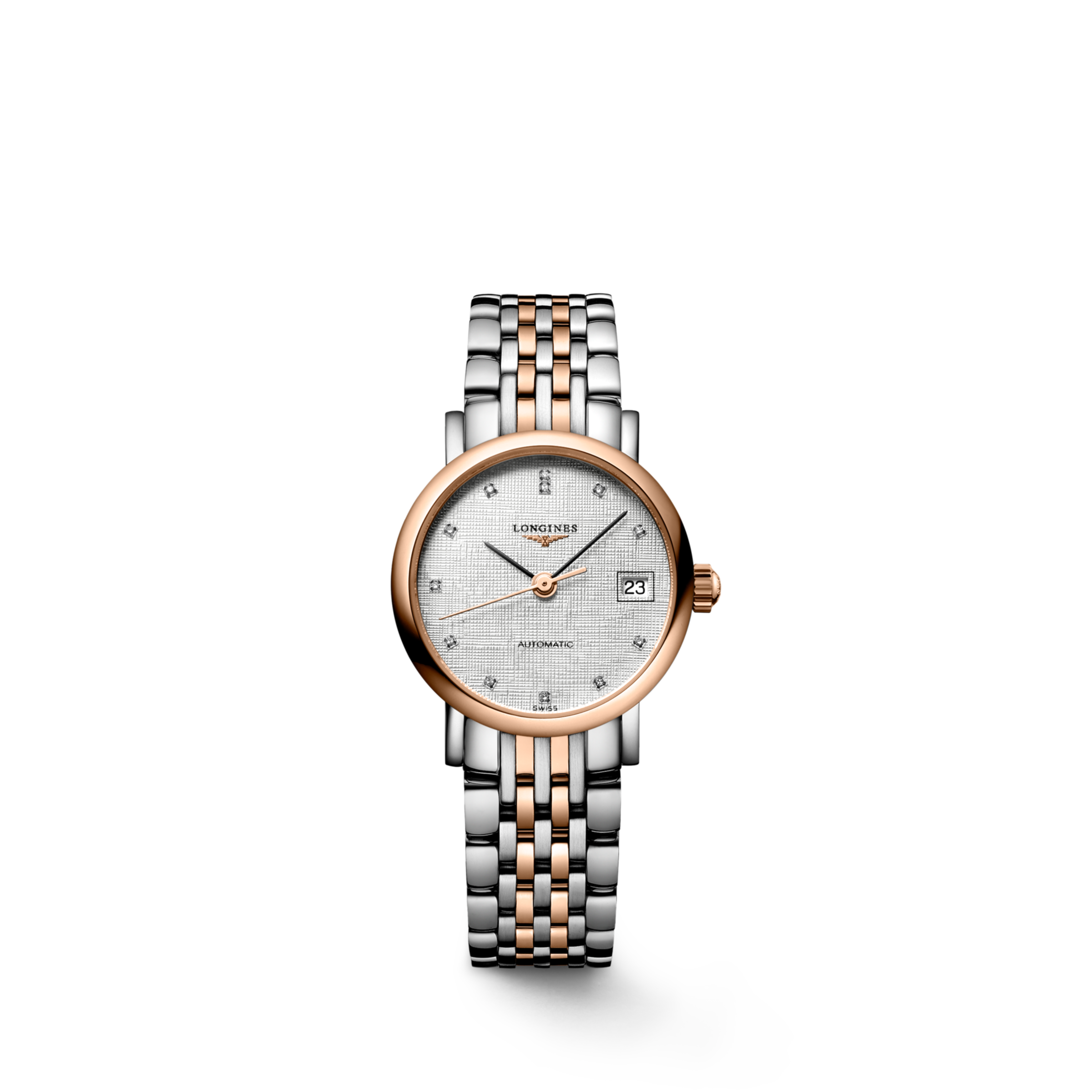 Longines ELEGANT COLLECTION Automatic Stainless steel and 18 karat pink gold cap 200 Watch - L4.309.5.77.7