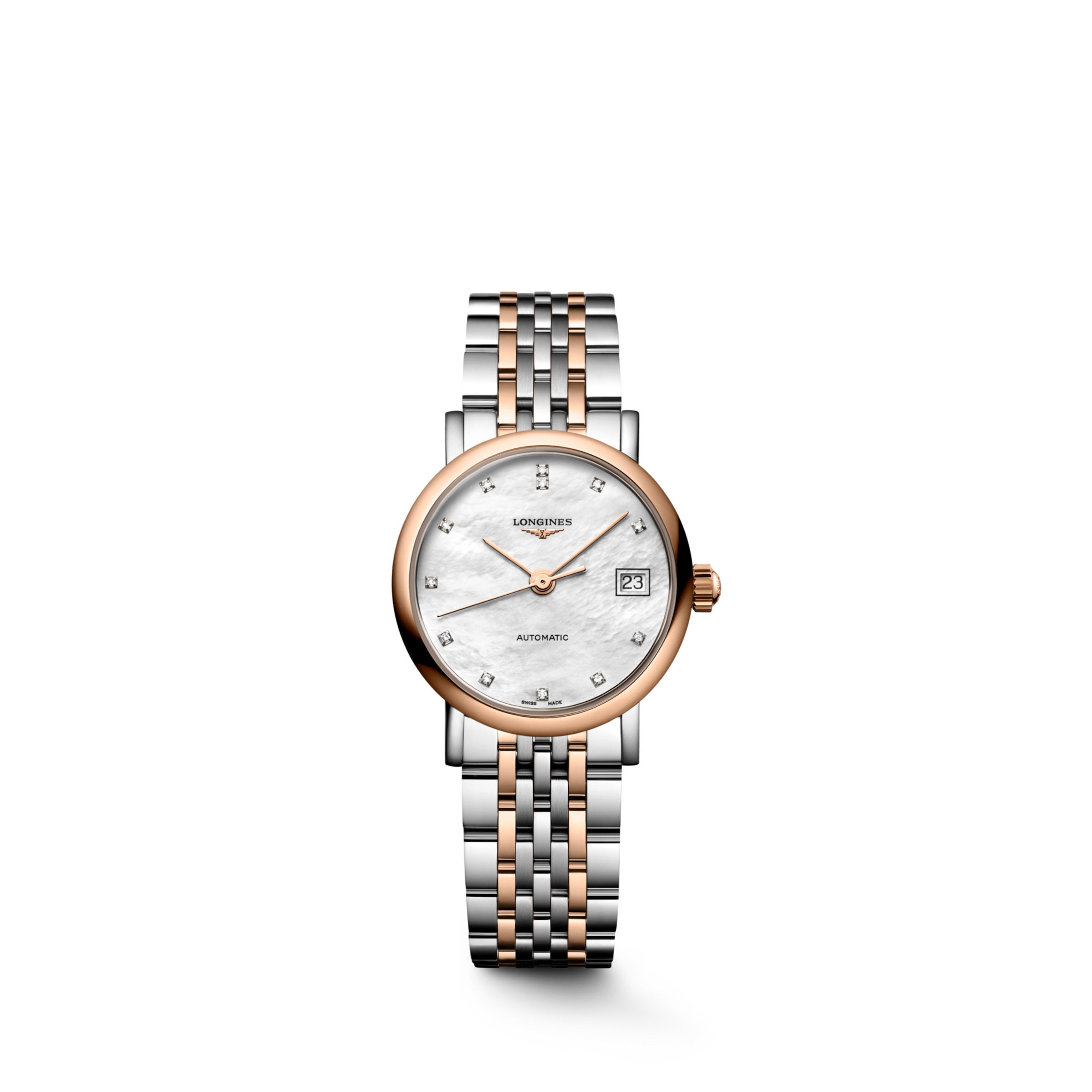 Longines ELEGANT COLLECTION automatic stainless steel and 18 karat pink gold cap 200 Watch - L4.309.5.80.7