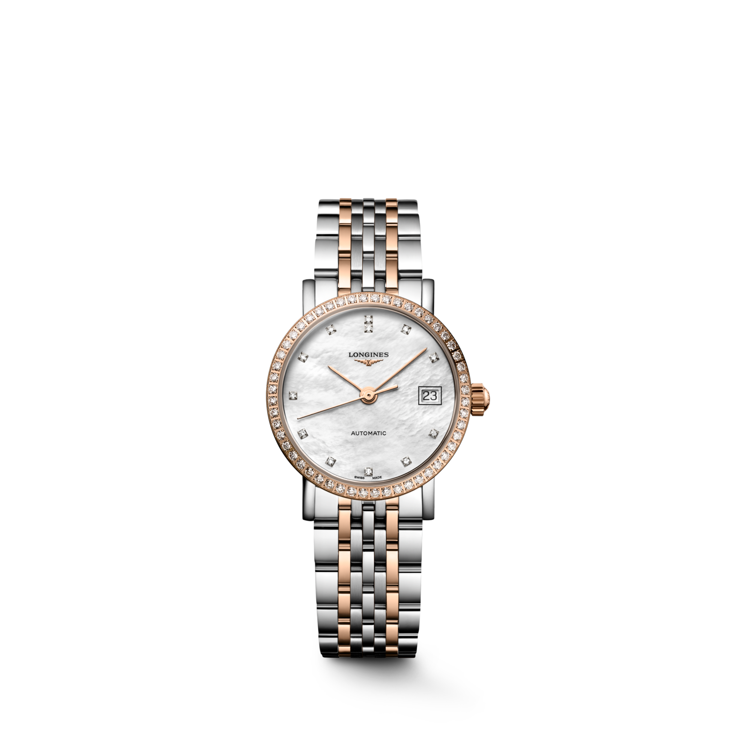 Longines ELEGANT COLLECTION automatic stainless steel and 18 karat pink gold Watch - L4.309.5.81.7