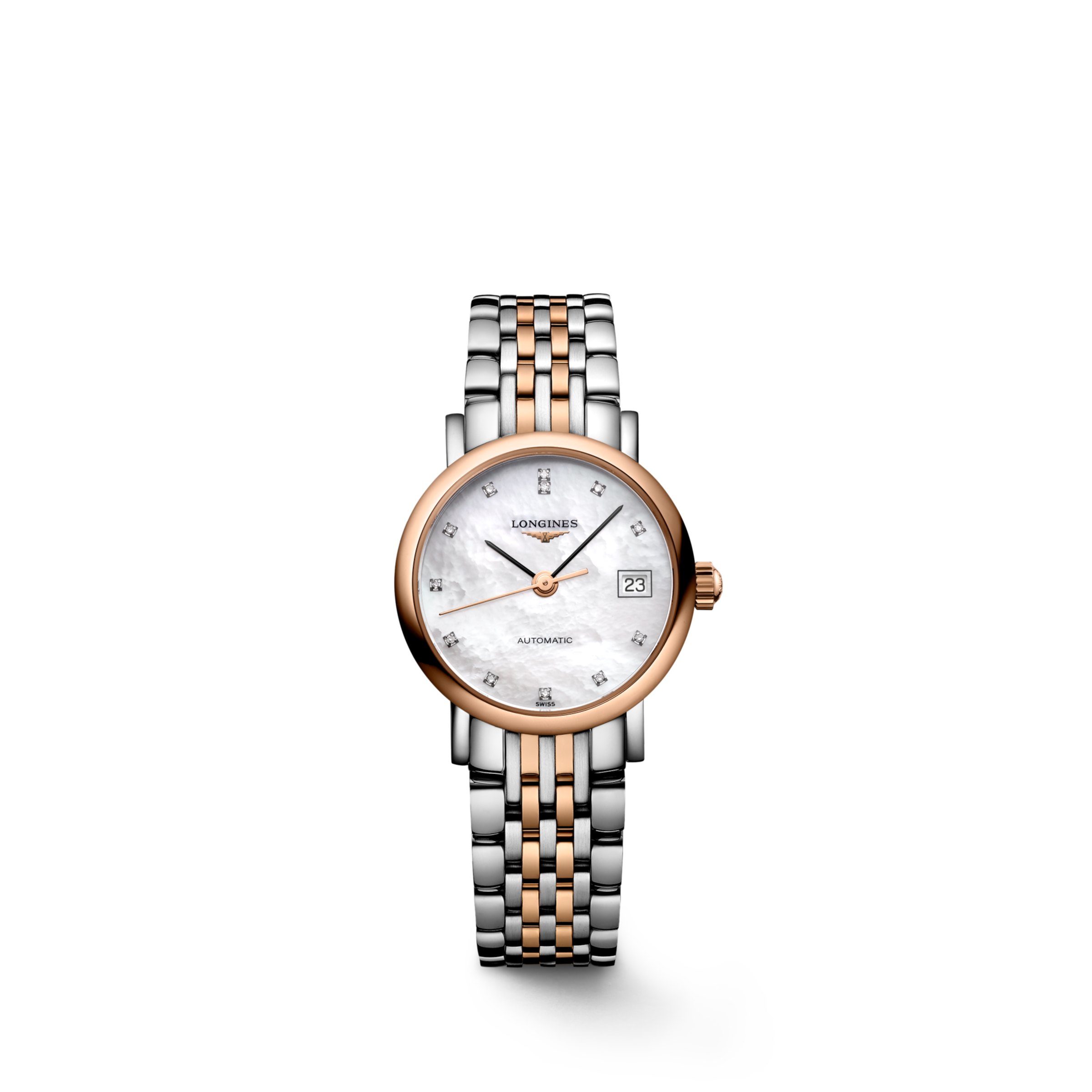 Longines ELEGANT COLLECTION Automatic Stainless steel and 18 karat pink gold cap 200 Watch - L4.309.5.87.7
