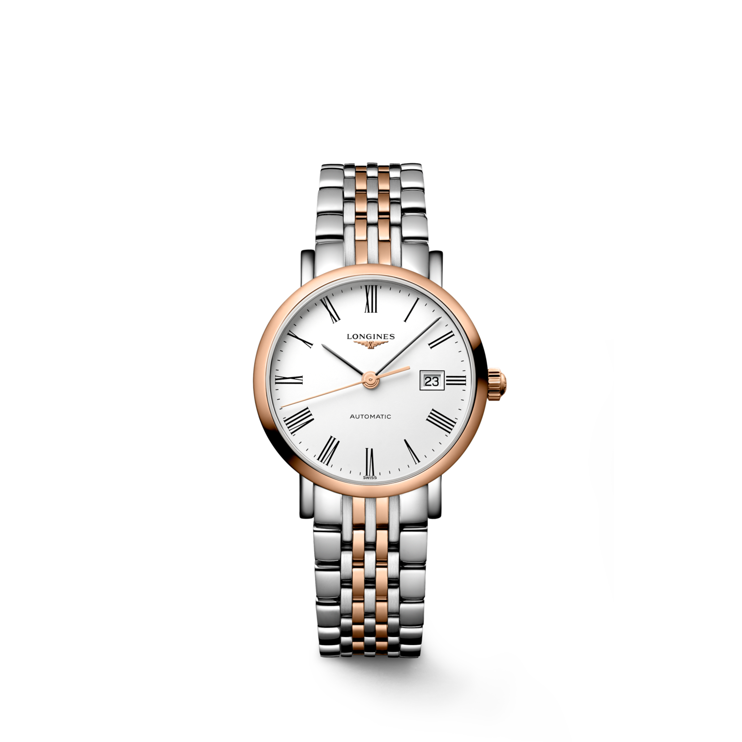 Longines ELEGANT COLLECTION Automatic Stainless steel and 18 karat pink gold cap 200 Watch - L4.310.5.11.7